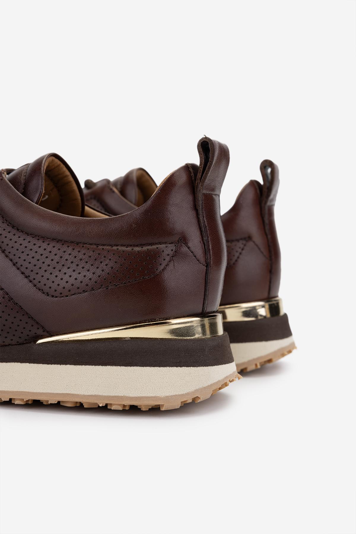 Valmenti Erkek Hakiki Deri Kahverengi Sneakers & Spor Ayakkabı