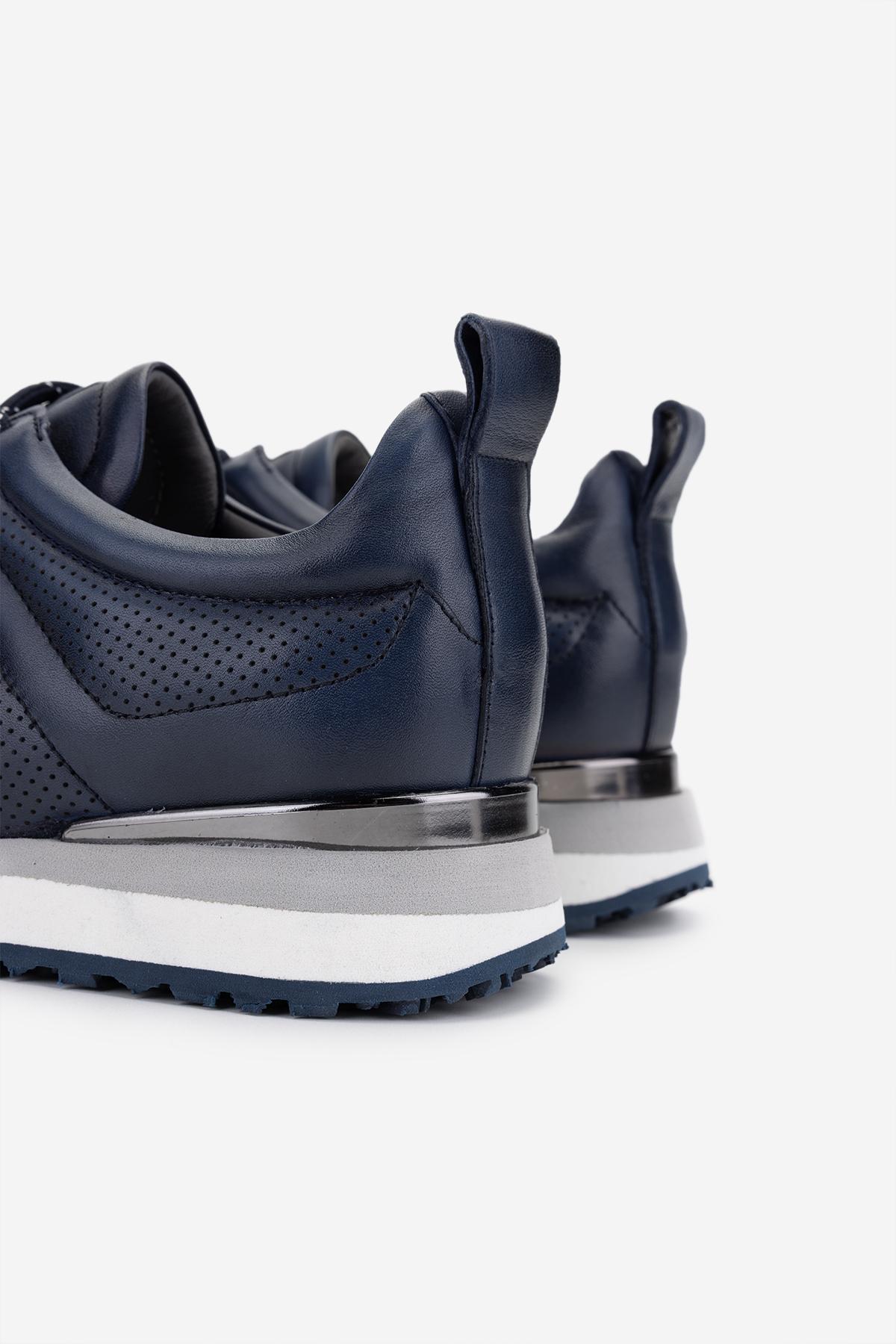 Valmenti Erkek Hakiki Deri Lacivert Sneakers & Spor Ayakkabı