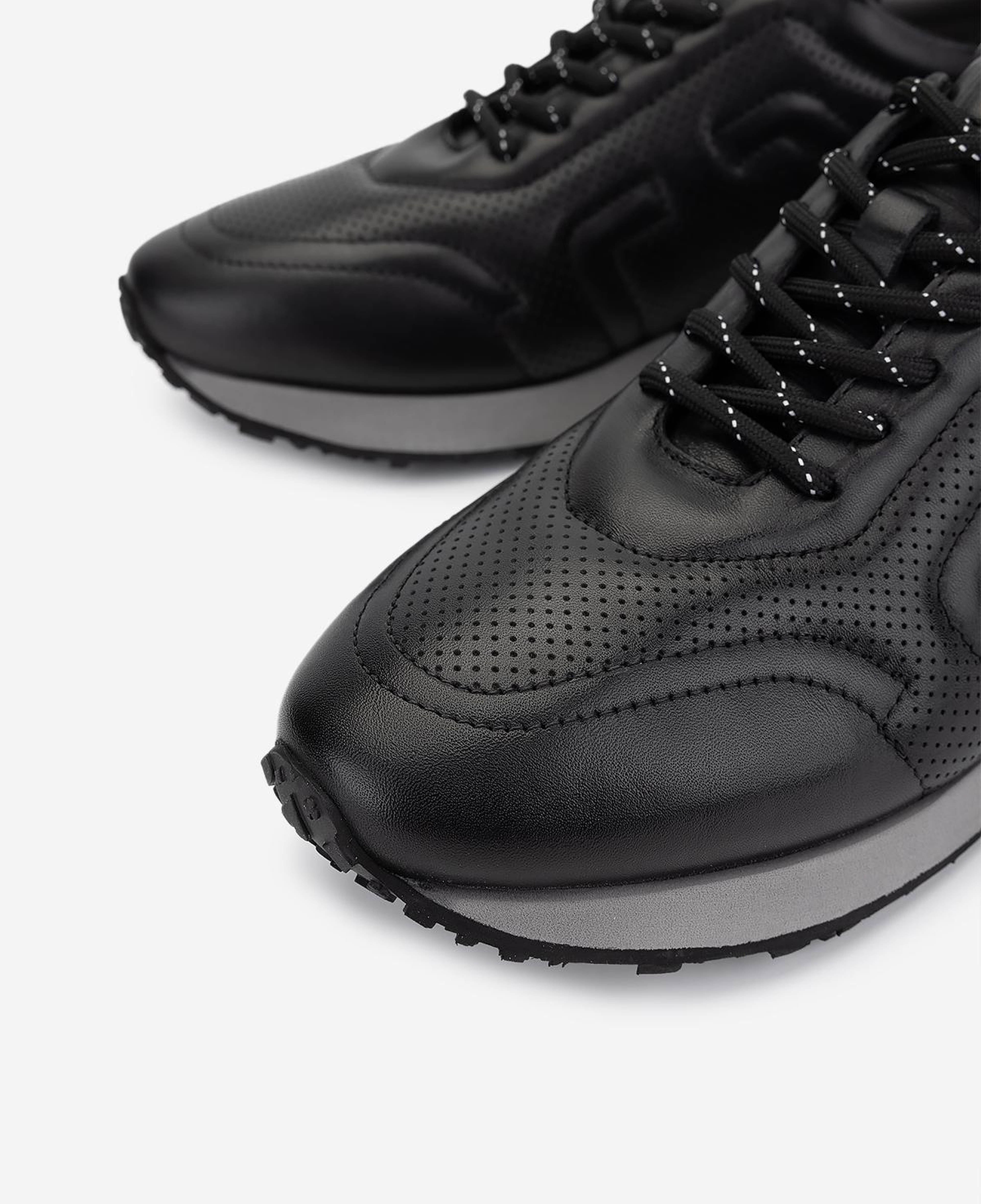 Valmenti Erkek Hakiki Deri Siyah Sneakers & Spor Ayakkabı