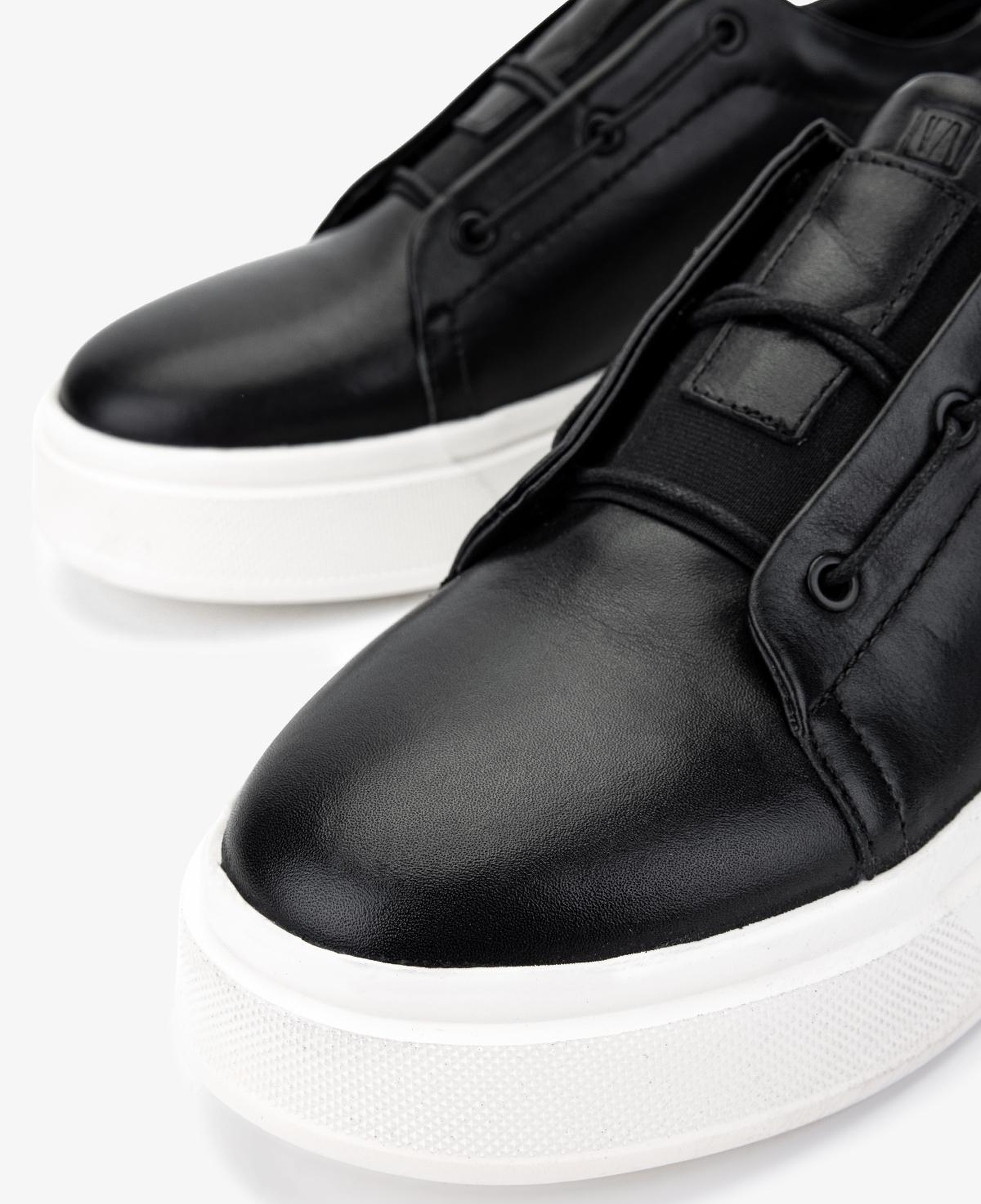 Valmenti Erkek Hakiki Deri Siyah Sneakers & Spor Ayakkabı