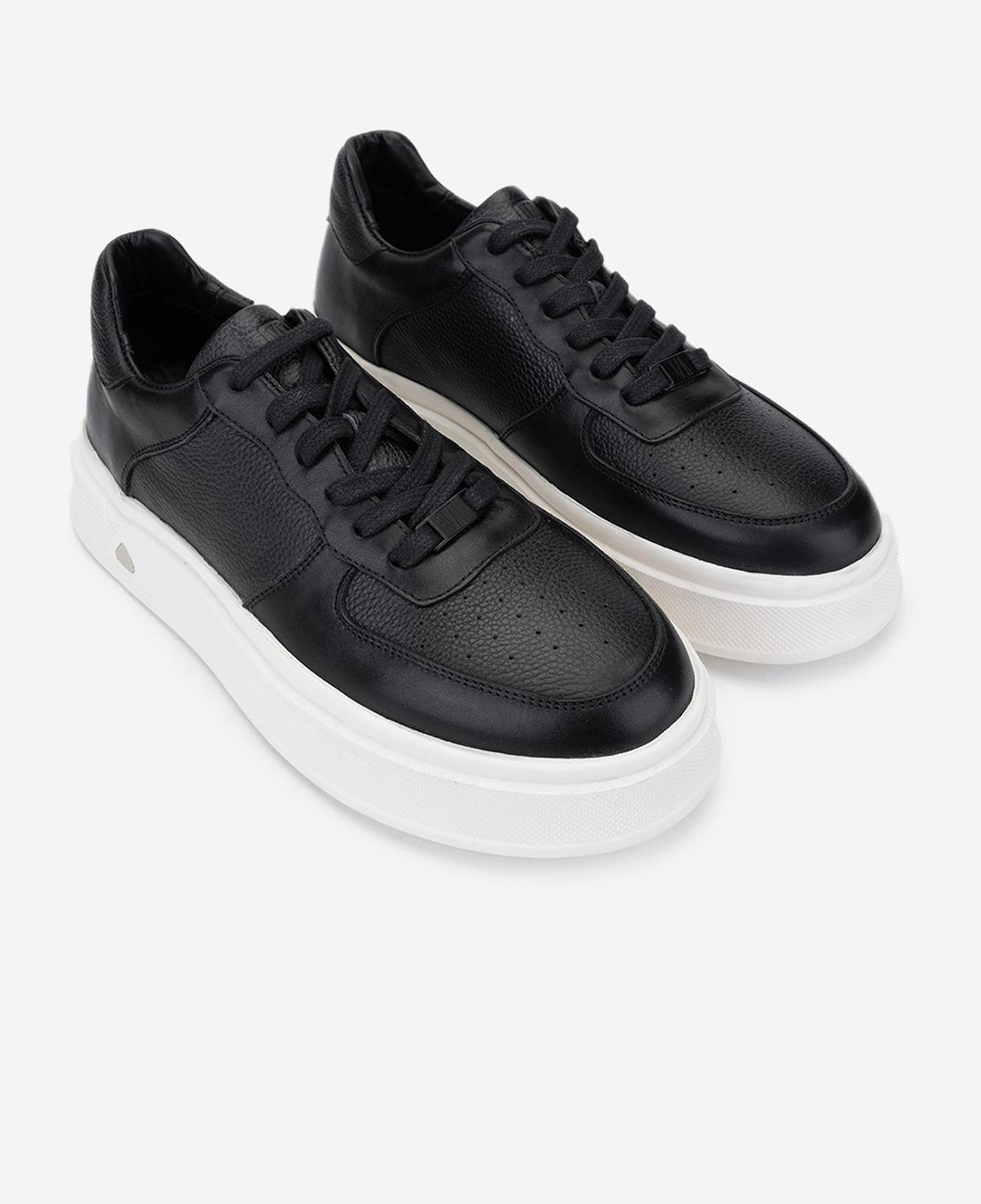 Valmenti Erkek Hakiki Deri Siyah Sneakers & Spor Ayakkabı