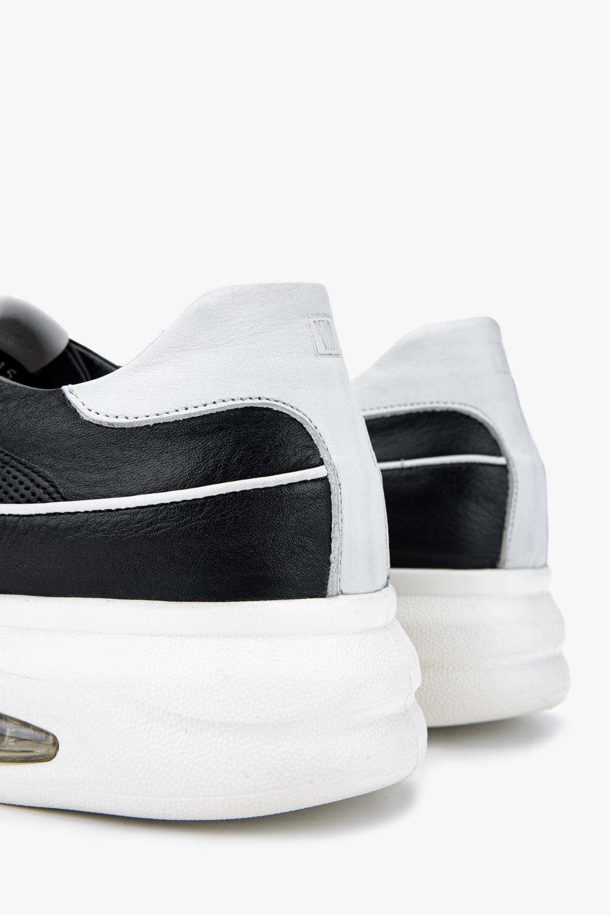 Valmenti Erkek Hakiki Deri Siyah Sneakers & Spor Ayakkabı