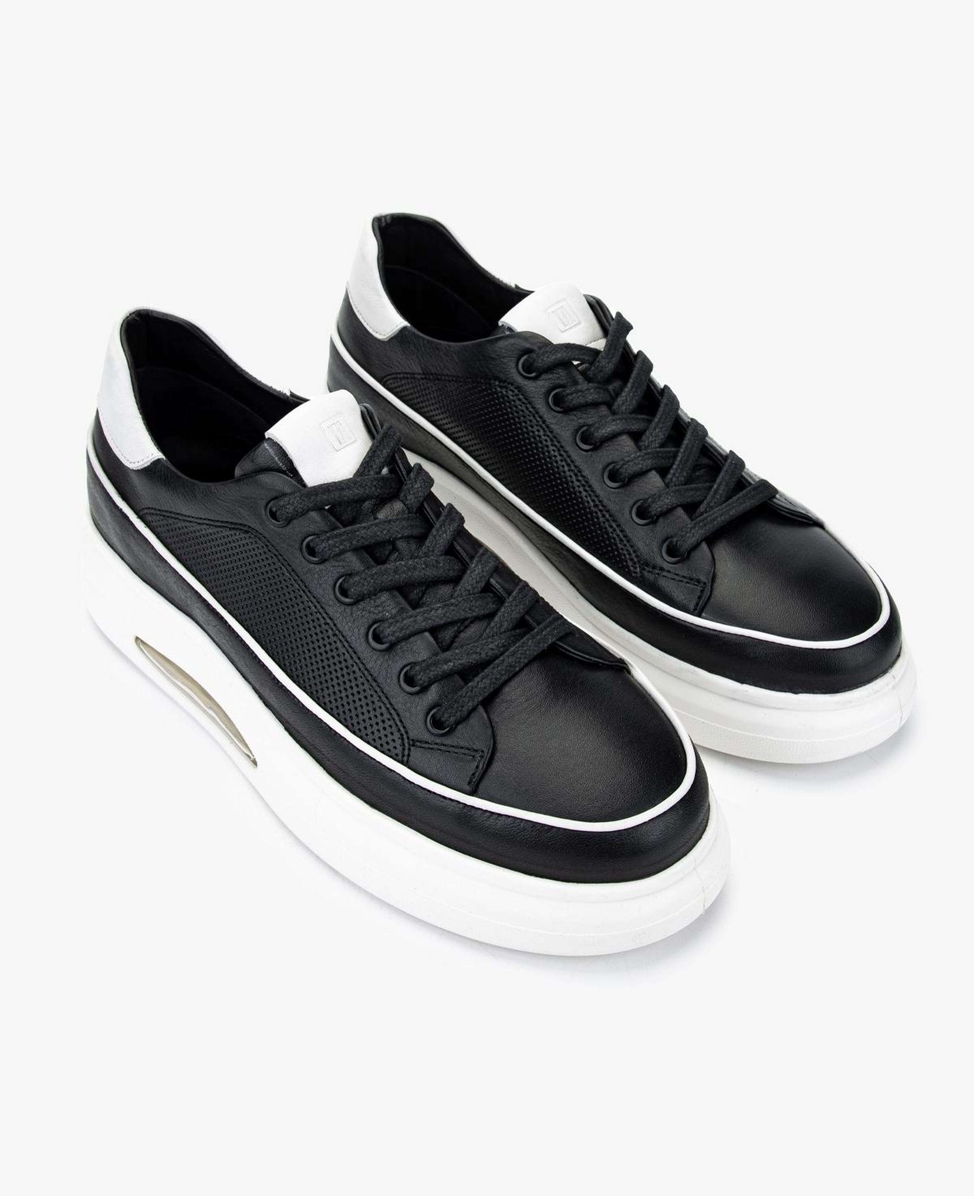 Valmenti Erkek Hakiki Deri Siyah Sneakers & Spor Ayakkabı