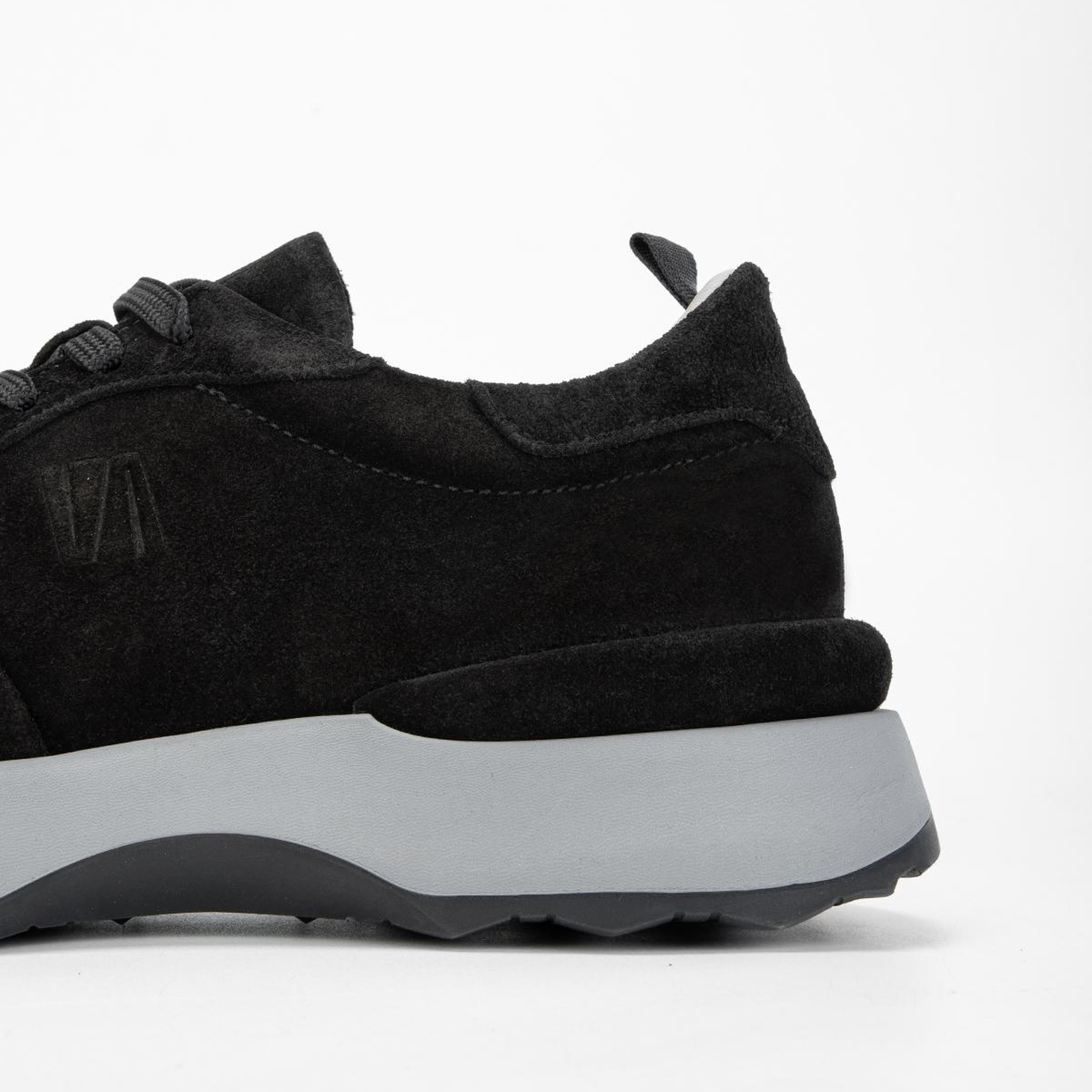 Valmenti Erkek Hakiki Deri Siyah Süet Sneakers & Spor Ayakkabı