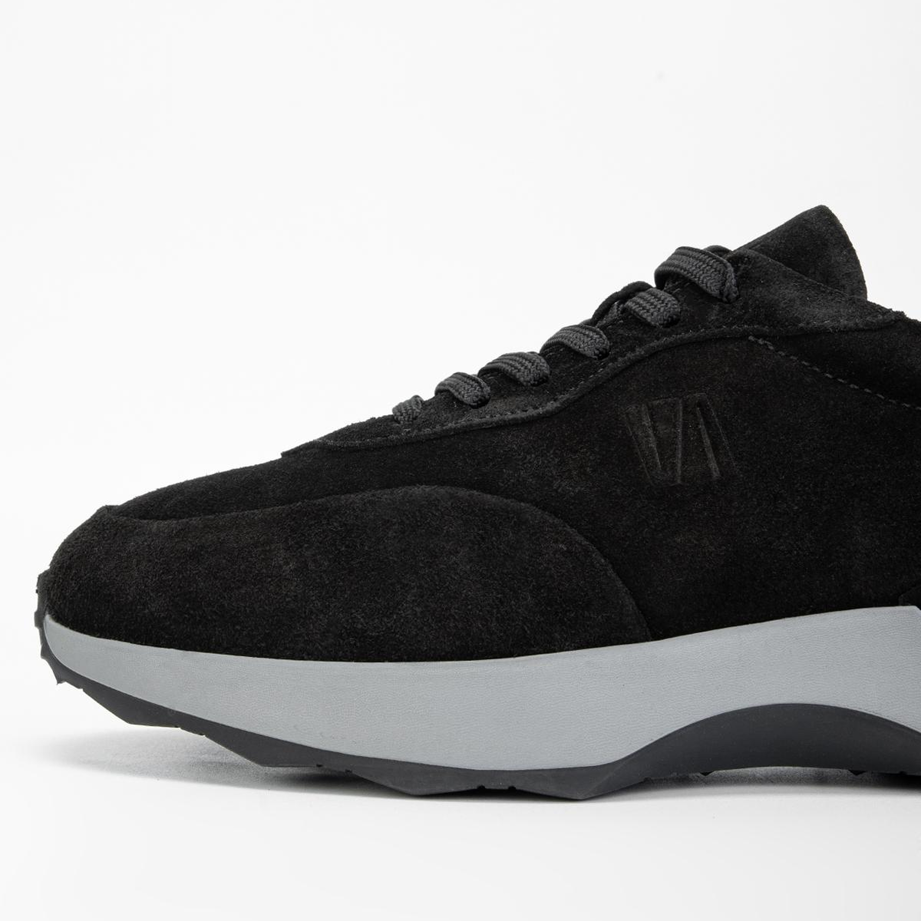 Valmenti Erkek Hakiki Deri Siyah Süet Sneakers & Spor Ayakkabı