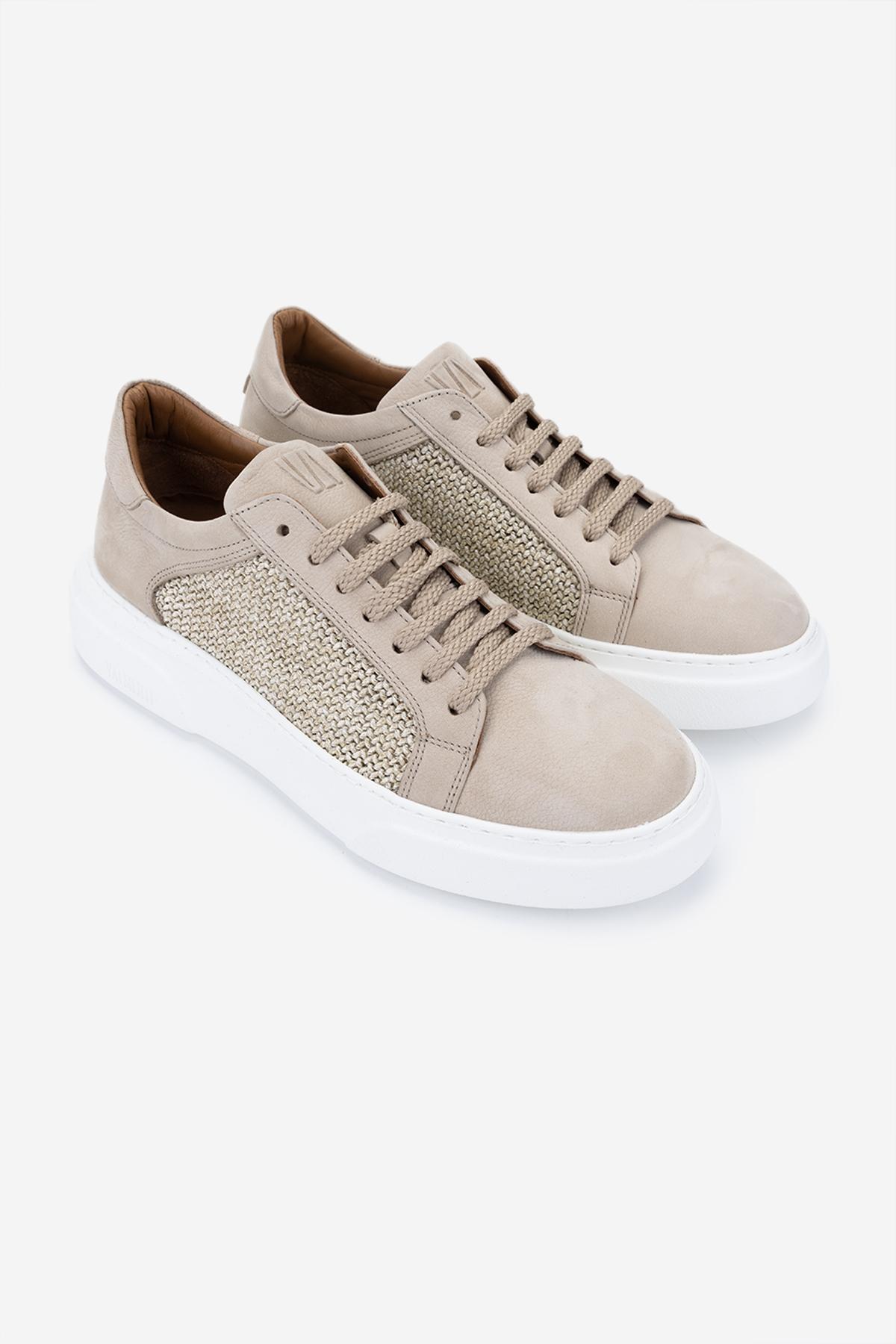 Valmenti Erkek Hakiki Deri Bej Sneakers & Spor Ayakkabı