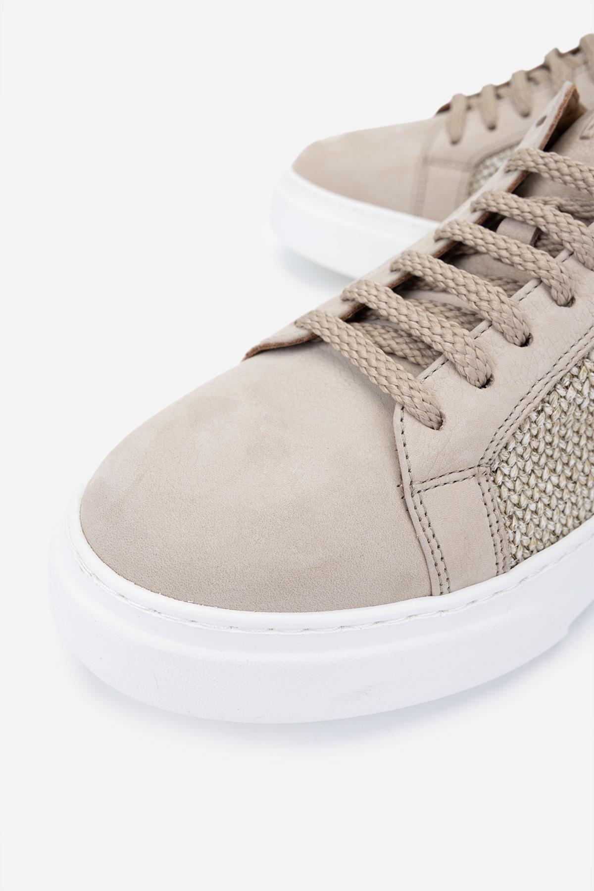 Valmenti Erkek Hakiki Deri Bej Sneakers & Spor Ayakkabı