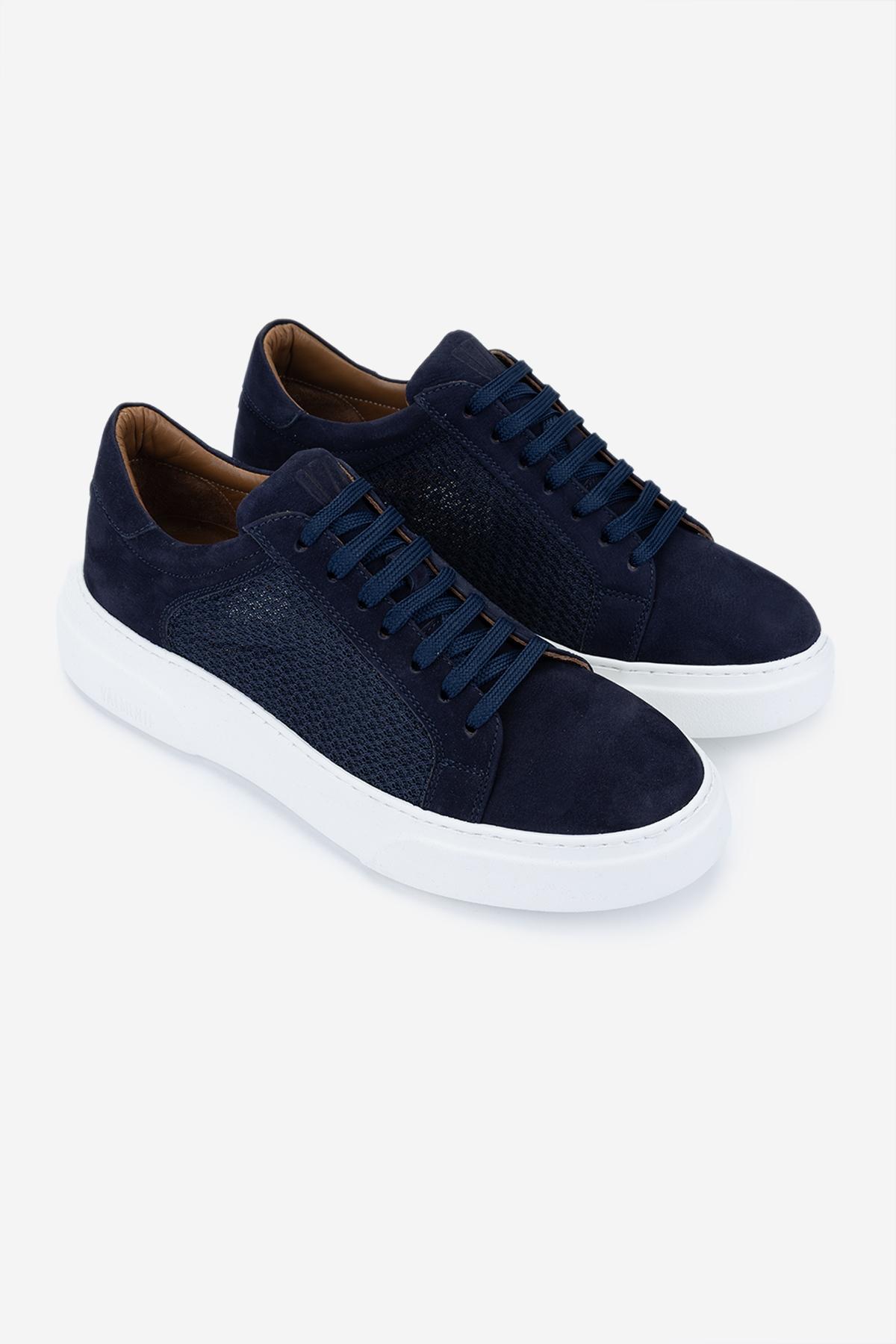 Valmenti Erkek Hakiki Deri Lacivert Sneakers & Spor Ayakkabı