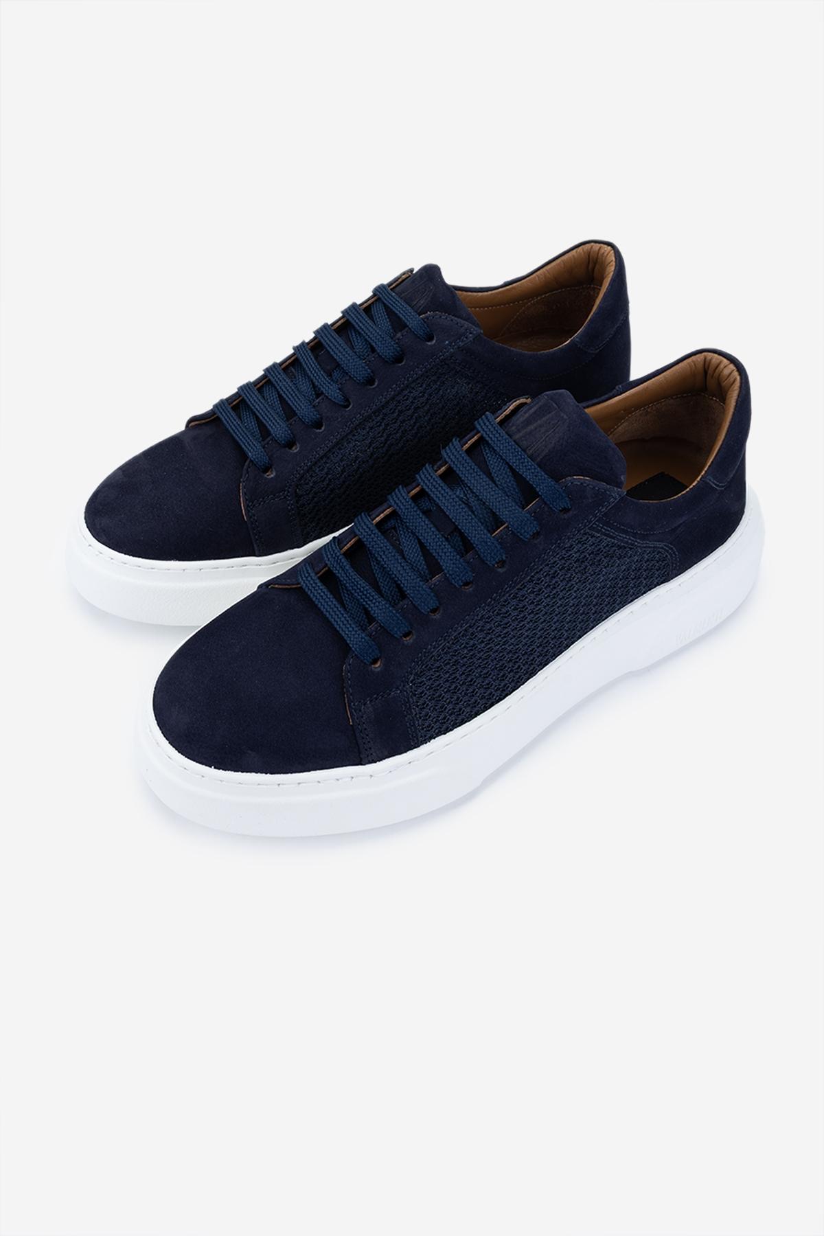 Valmenti Erkek Hakiki Deri Lacivert Sneakers & Spor Ayakkabı