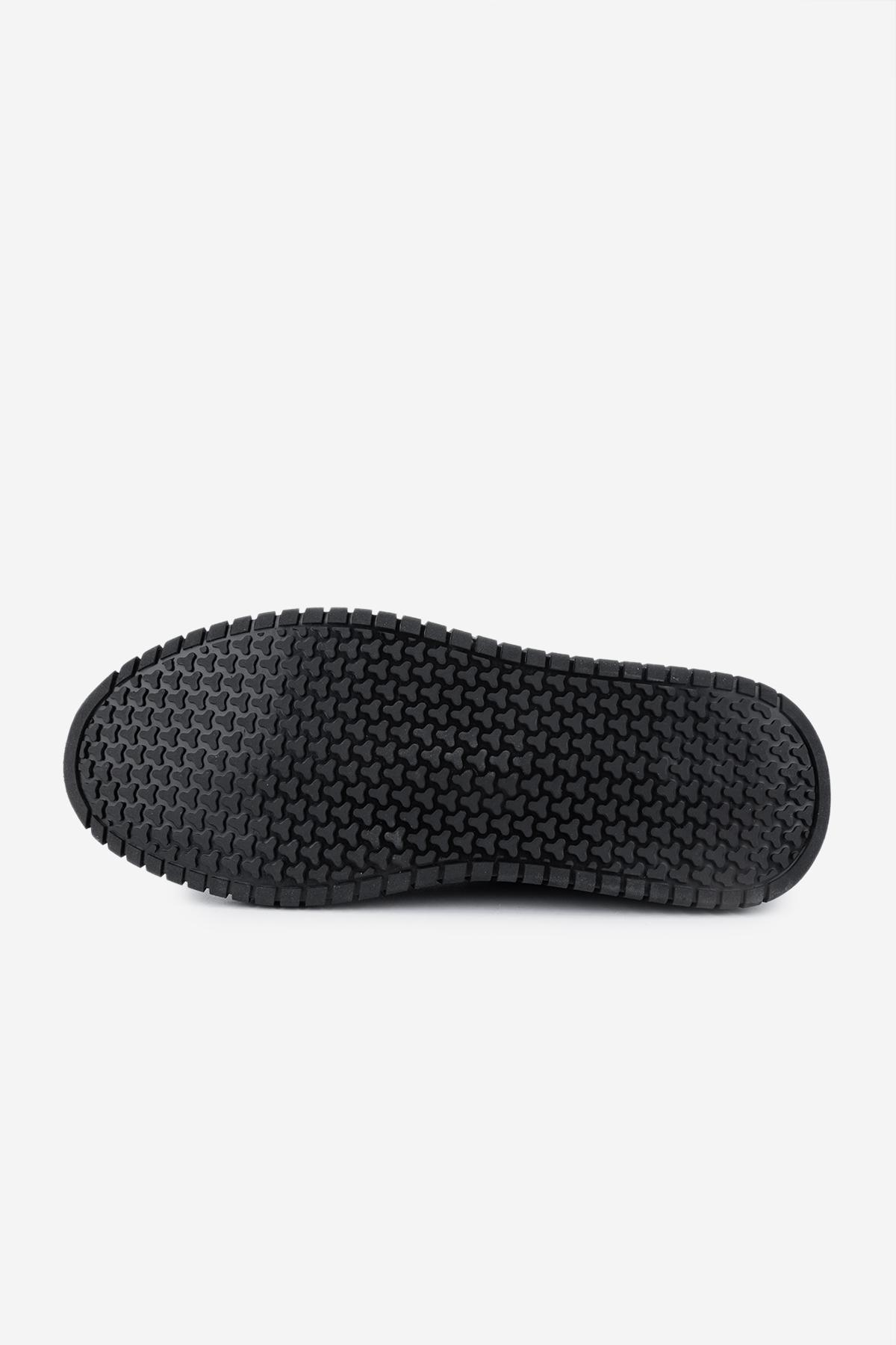 Valmenti Erkek Hakiki Deri Siyah Süet Sneakers & Spor Ayakkabı