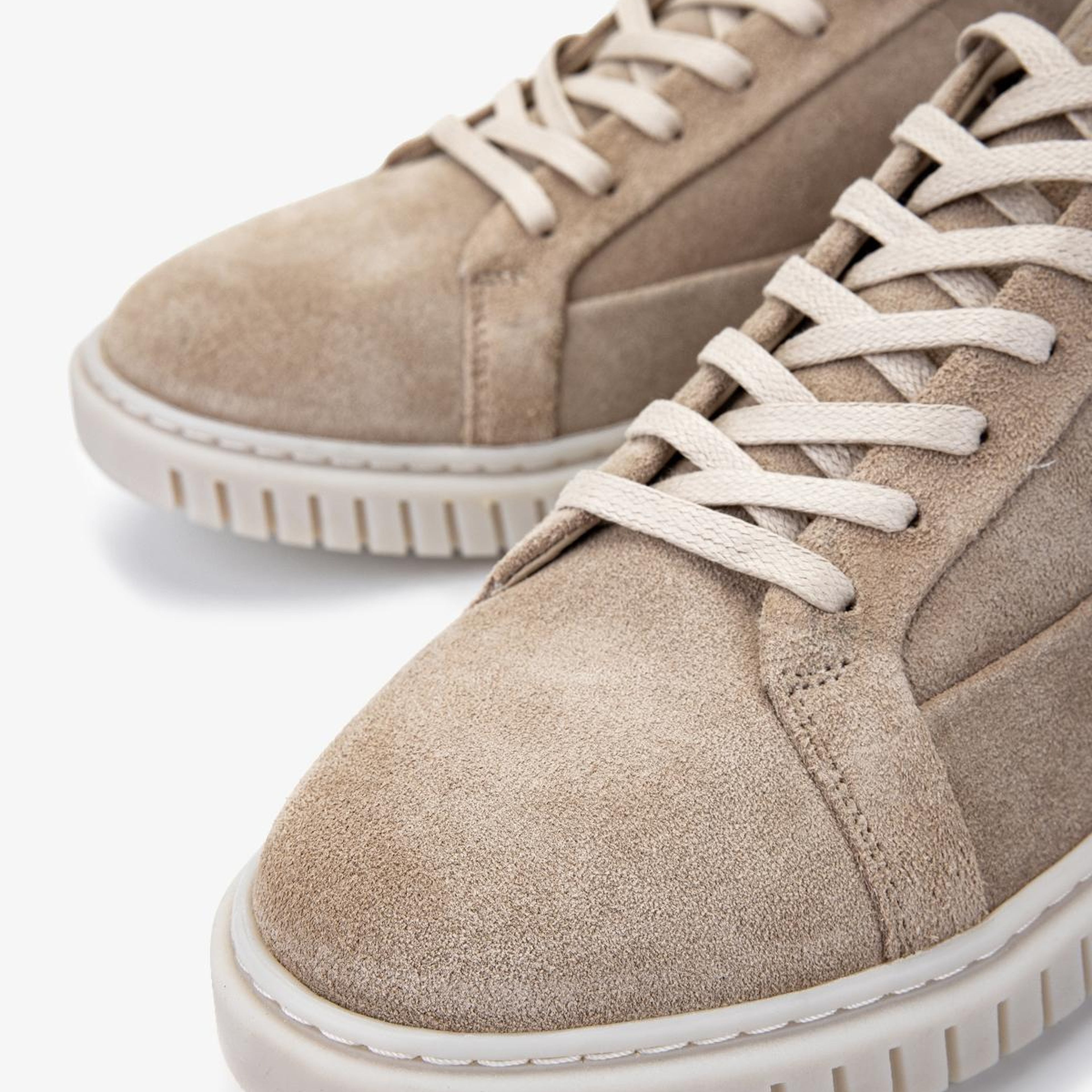 Valmenti Erkek Hakiki Deri Bej Süet Sneakers & Spor Ayakkabı