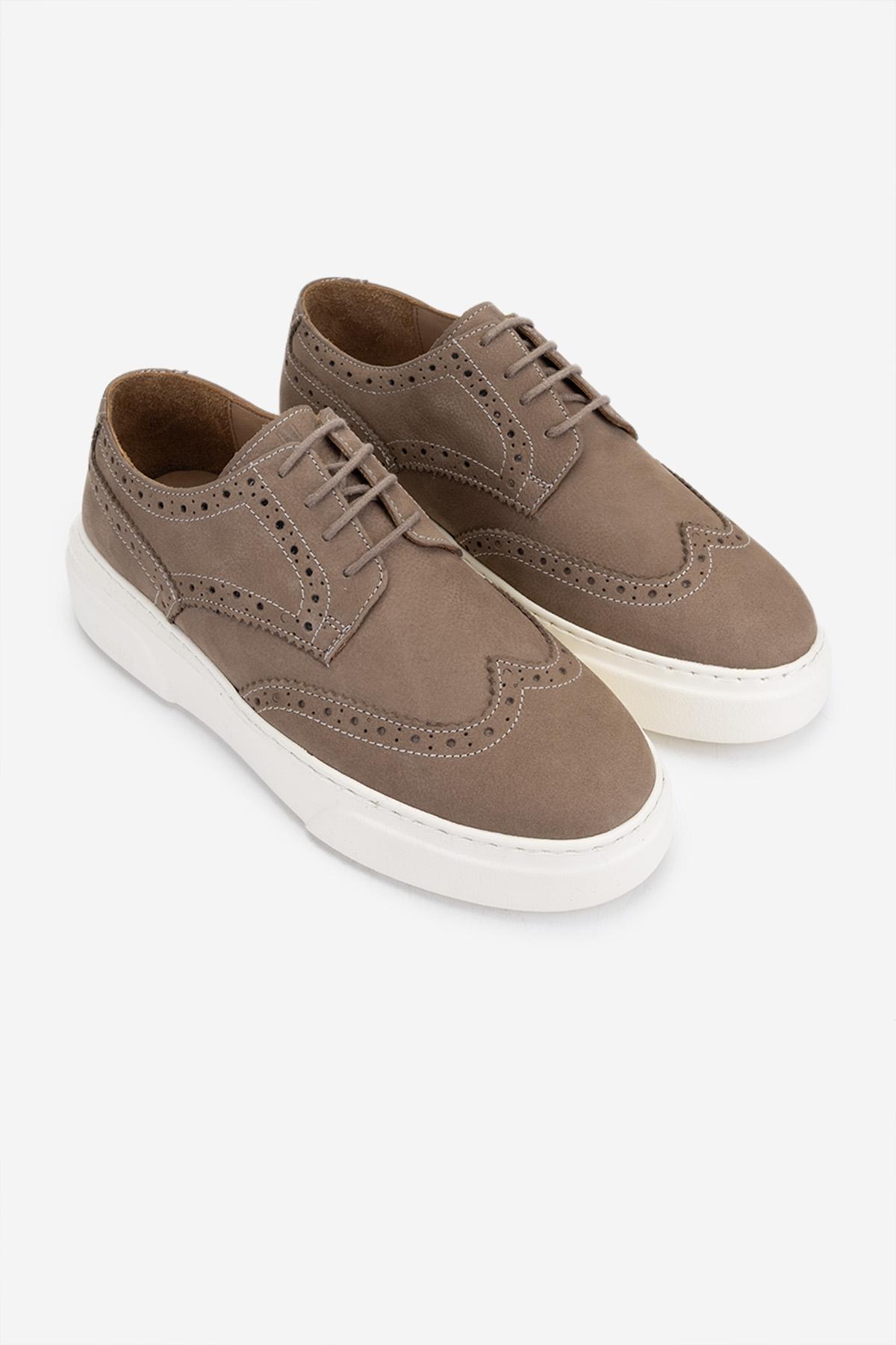 Valmenti Erkek Hakiki Deri Vizon Nubuk Sneakers & Spor Ayakkabı