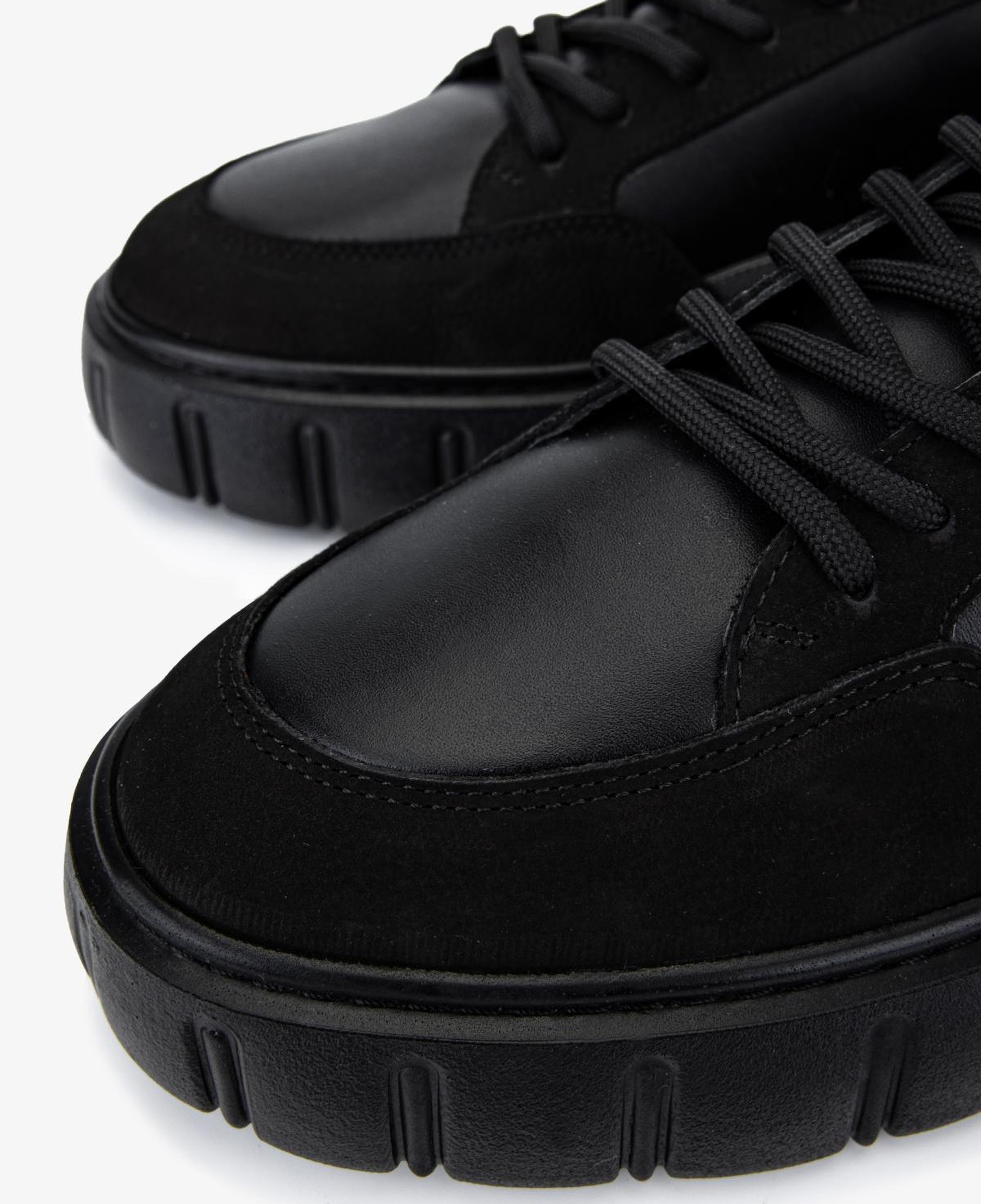 Valmenti Erkek Hakiki Deri Siyah Sneakers & Spor Ayakkabı