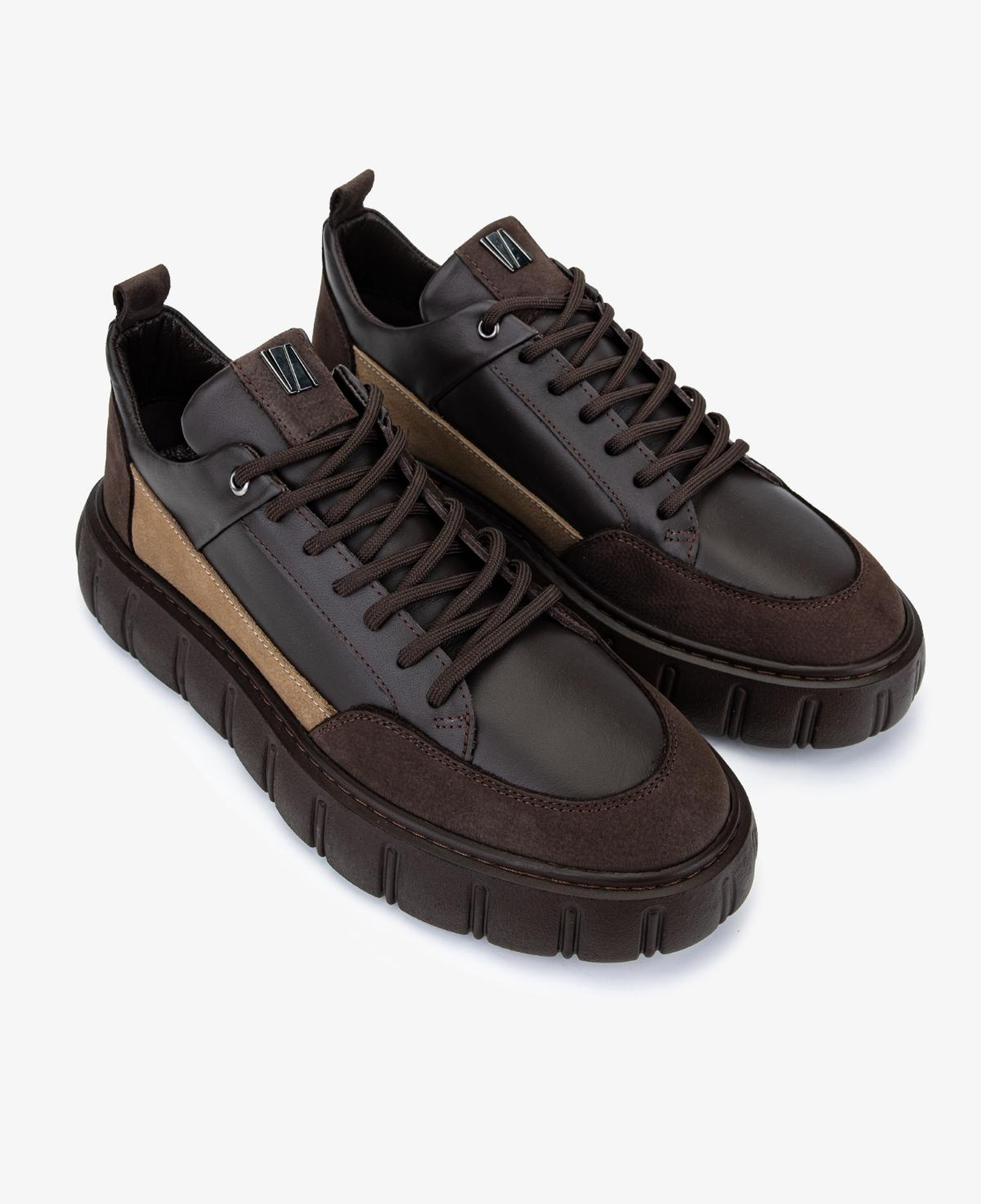 Valmenti Erkek Hakiki Deri Kahverengi Sneakers & Spor Ayakkabı