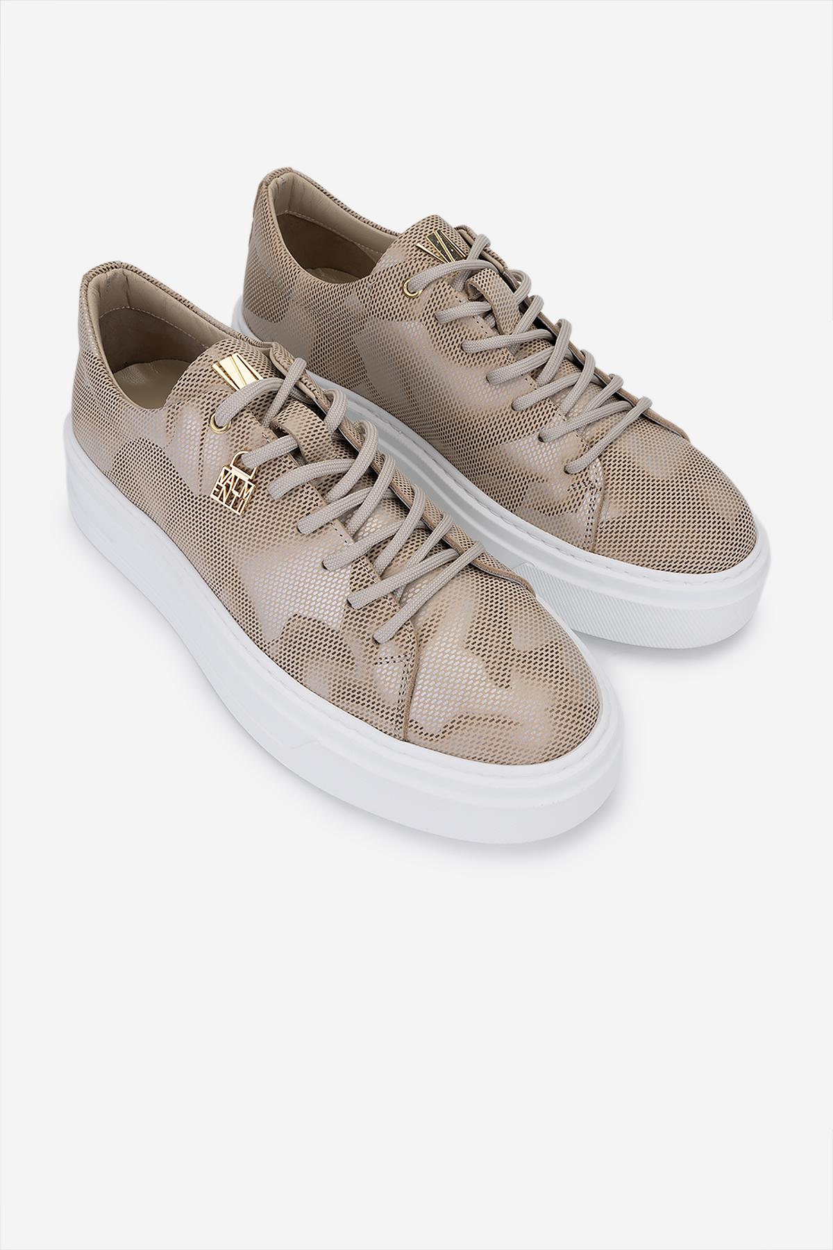 Valmenti Erkek Hakiki Deri Bej Sneakers & Spor Ayakkabı