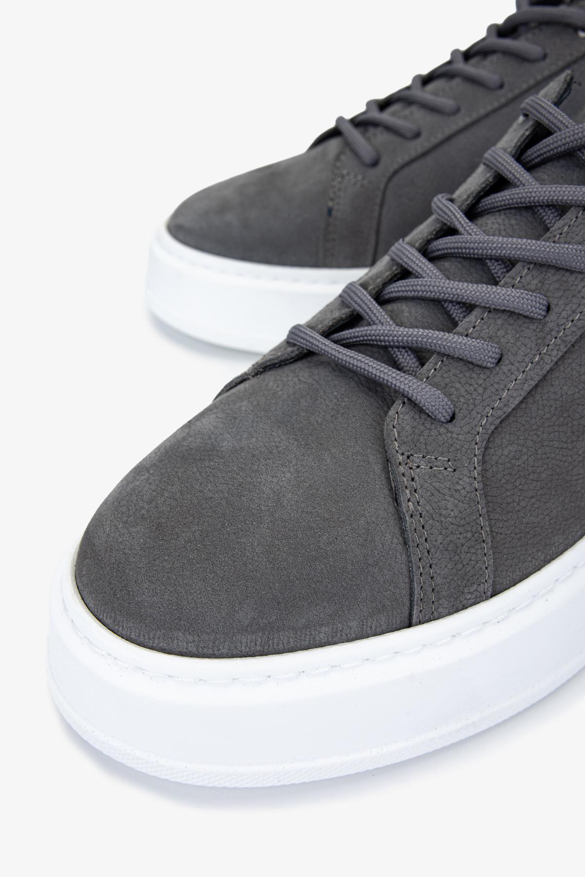 Valmenti Erkek Hakiki Deri Gri Sneakers & Spor Ayakkabı