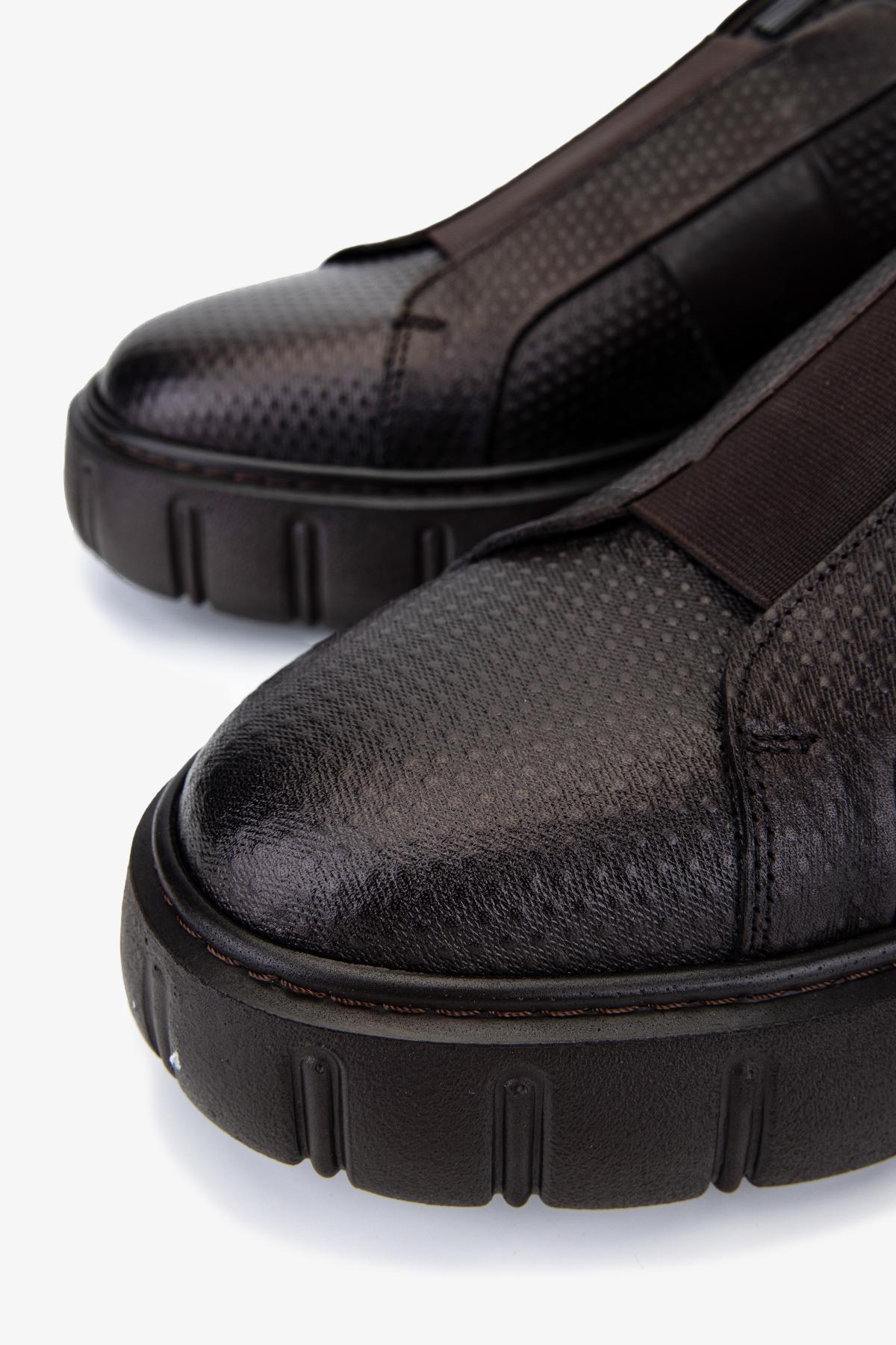 Valmenti Erkek Hakiki Deri Kahverengi Sneakers & Spor Ayakkabı