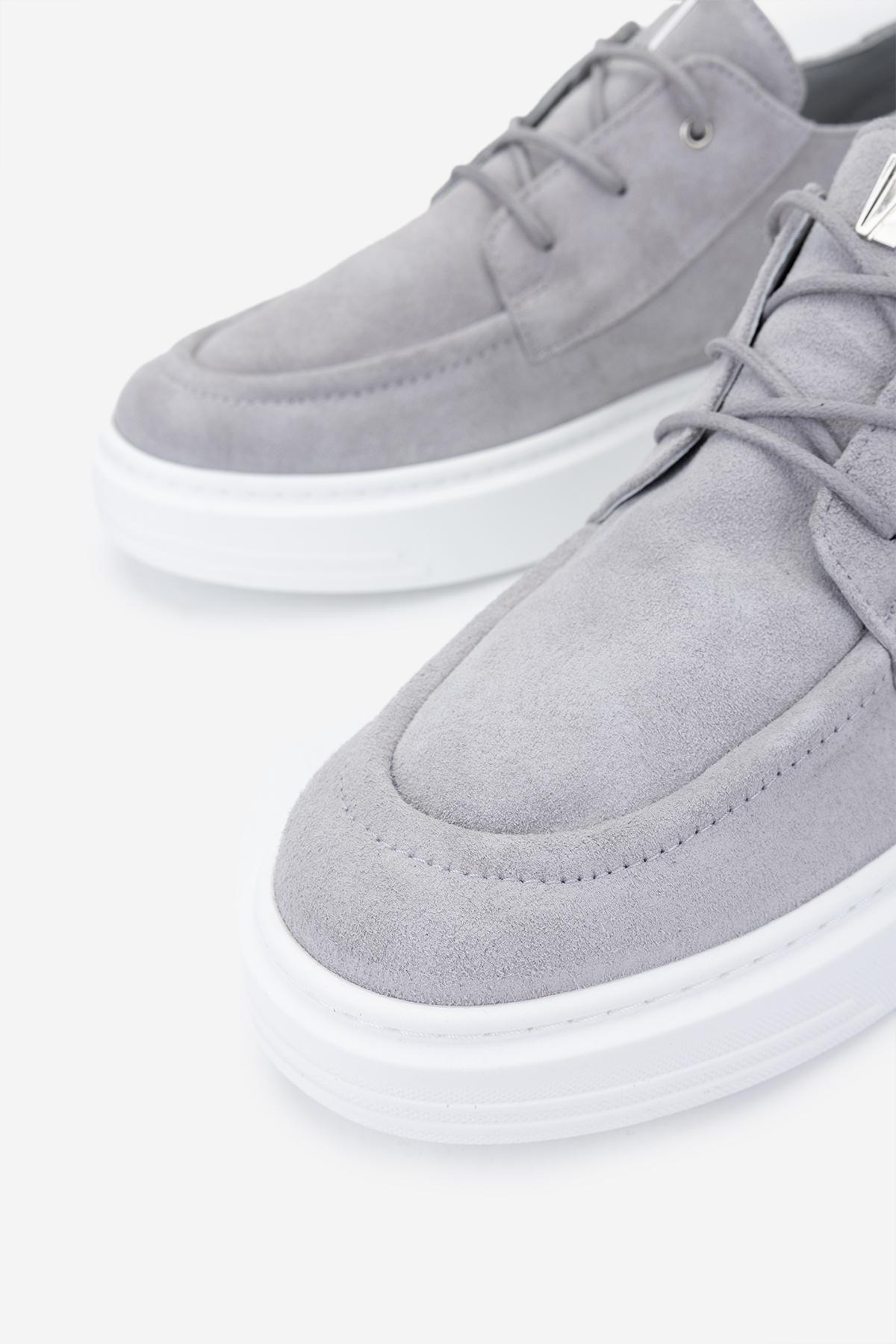 Valmenti Erkek Hakiki Deri Gri Sneakers & Spor Ayakkabı