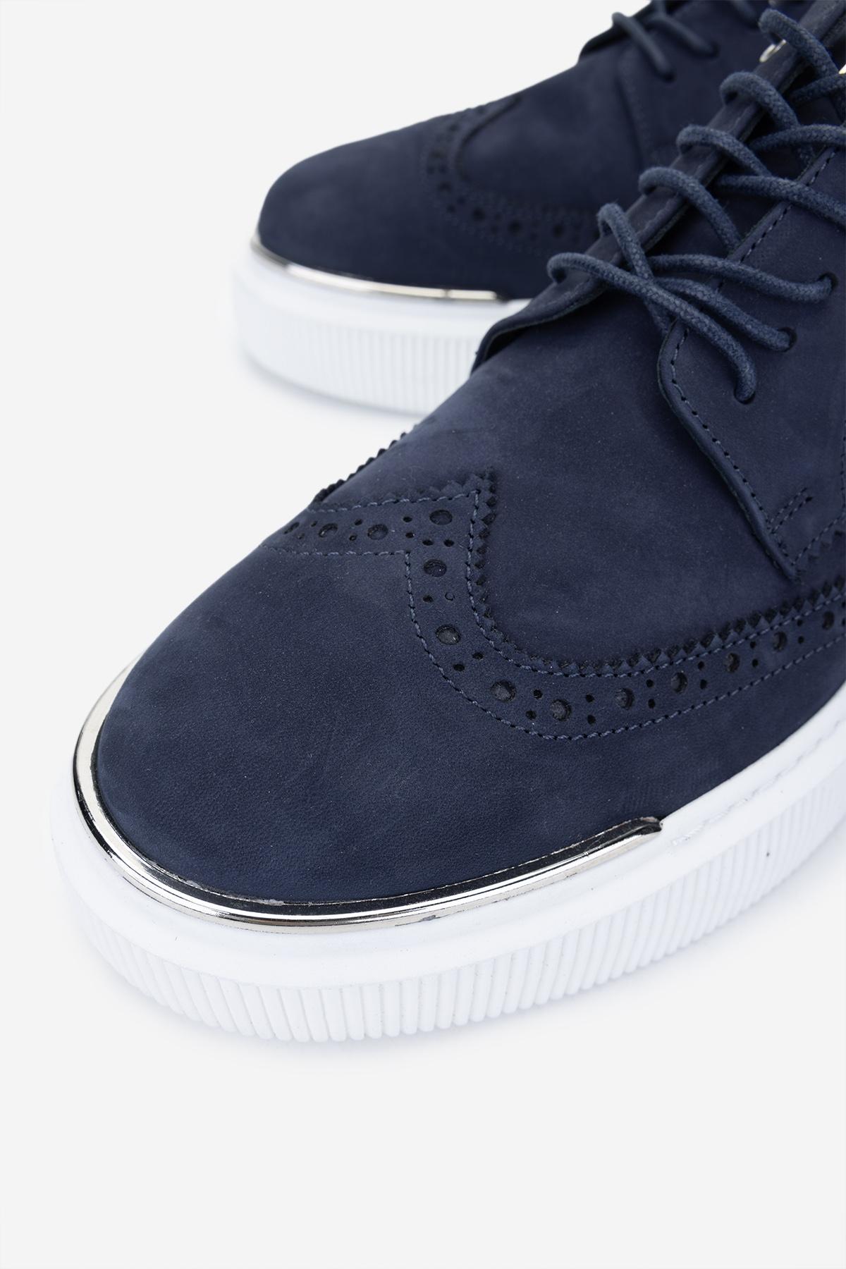 Valmenti Erkek Hakiki Deri Lacivert Nubuk Sneakers & Spor Ayakkabı