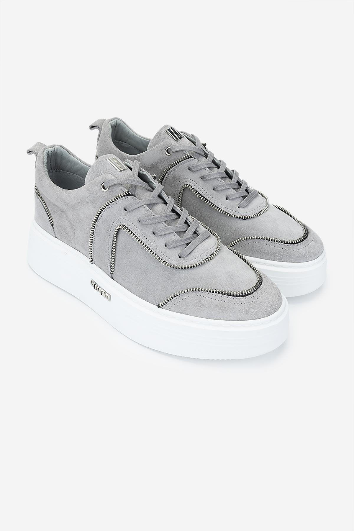 Valmenti Erkek Hakiki Deri Gri Sneakers & Spor Ayakkabı