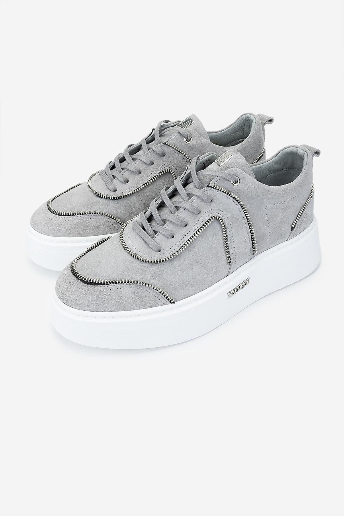 Valmenti Erkek Hakiki Deri Gri Sneakers & Spor Ayakkabı