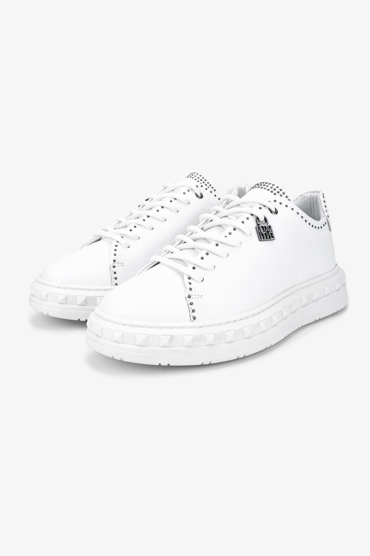 Valmenti Erkek Hakiki Deri Beyaz Sneakers & Spor Ayakkabı