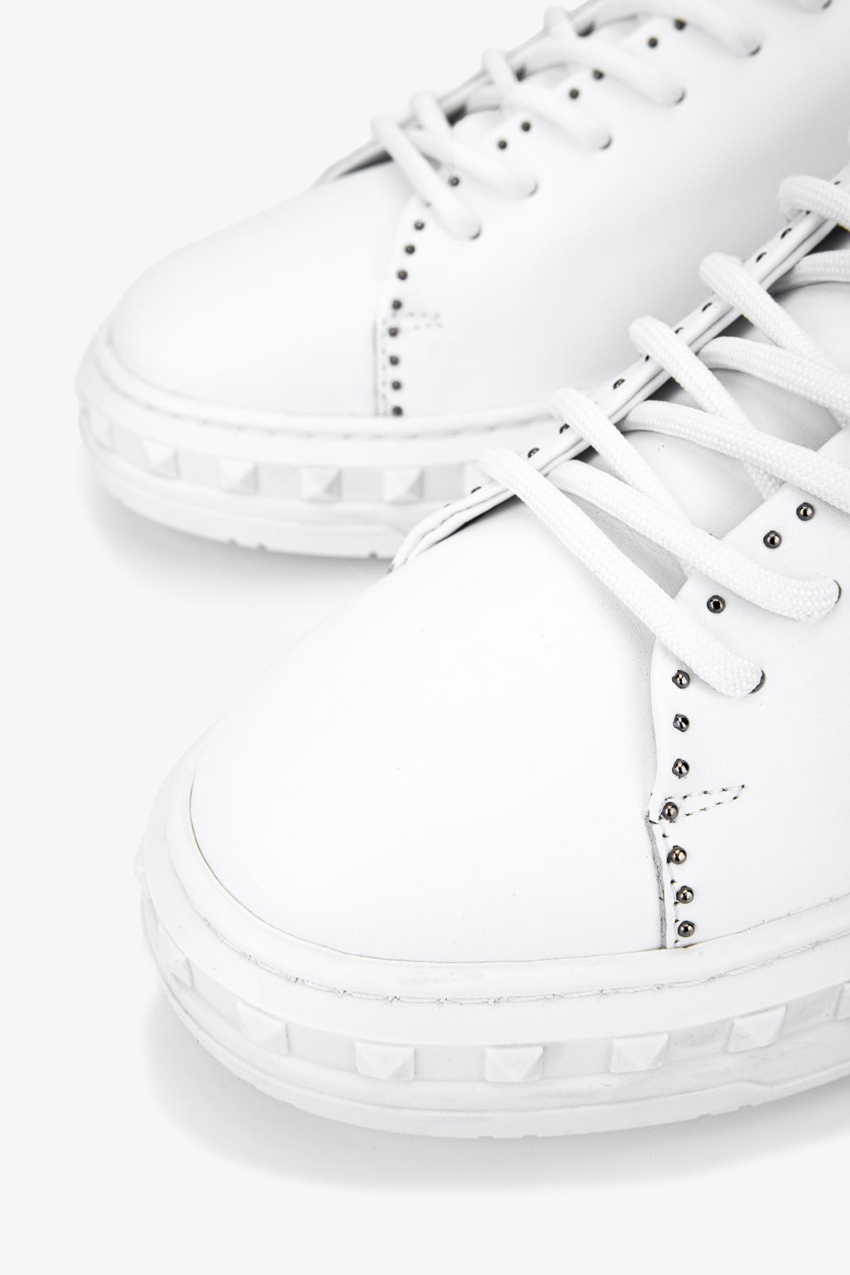 Valmenti Erkek Hakiki Deri Beyaz Sneakers & Spor Ayakkabı