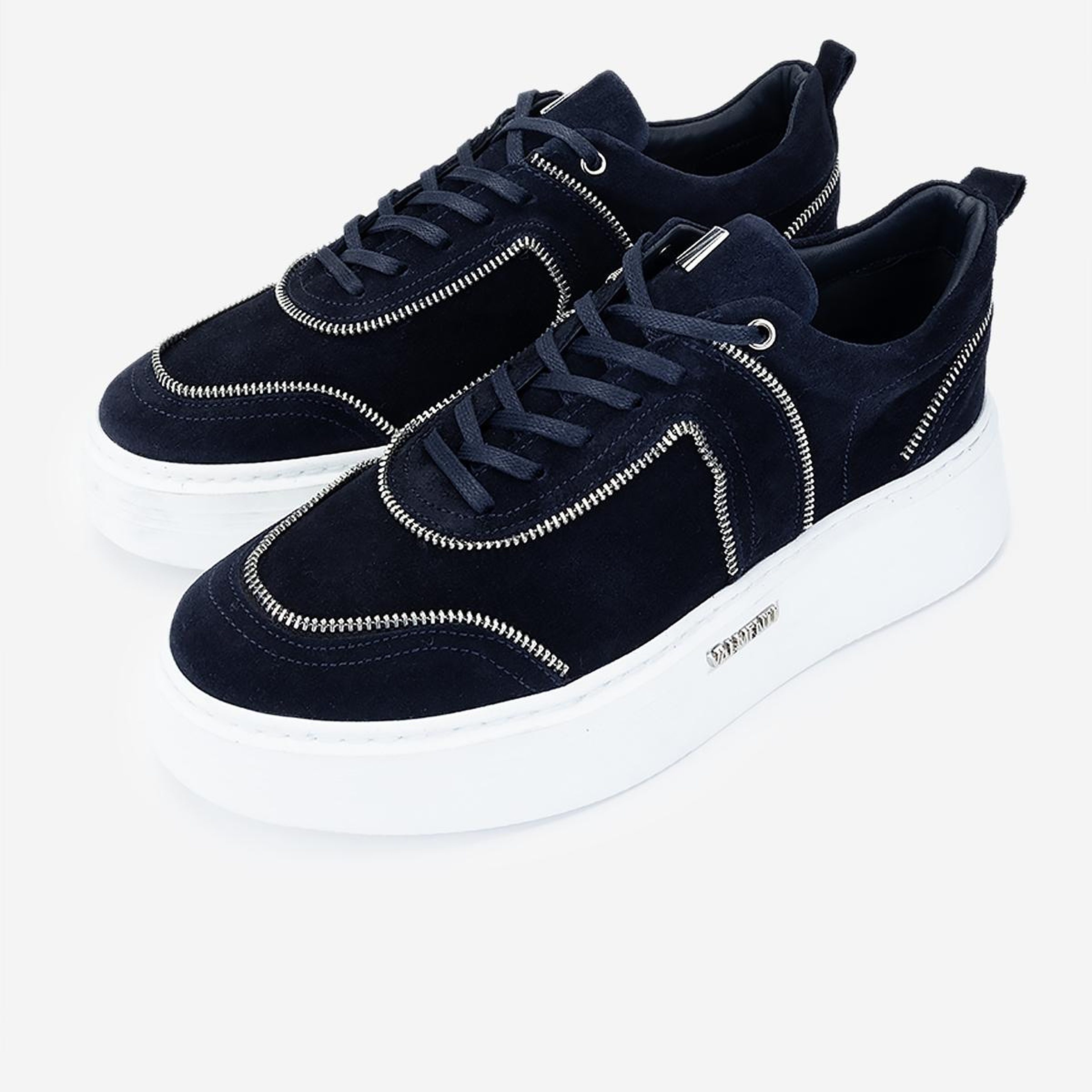 Valmenti Erkek Hakiki Deri Lacivert Süet Sneakers & Spor Ayakkabı