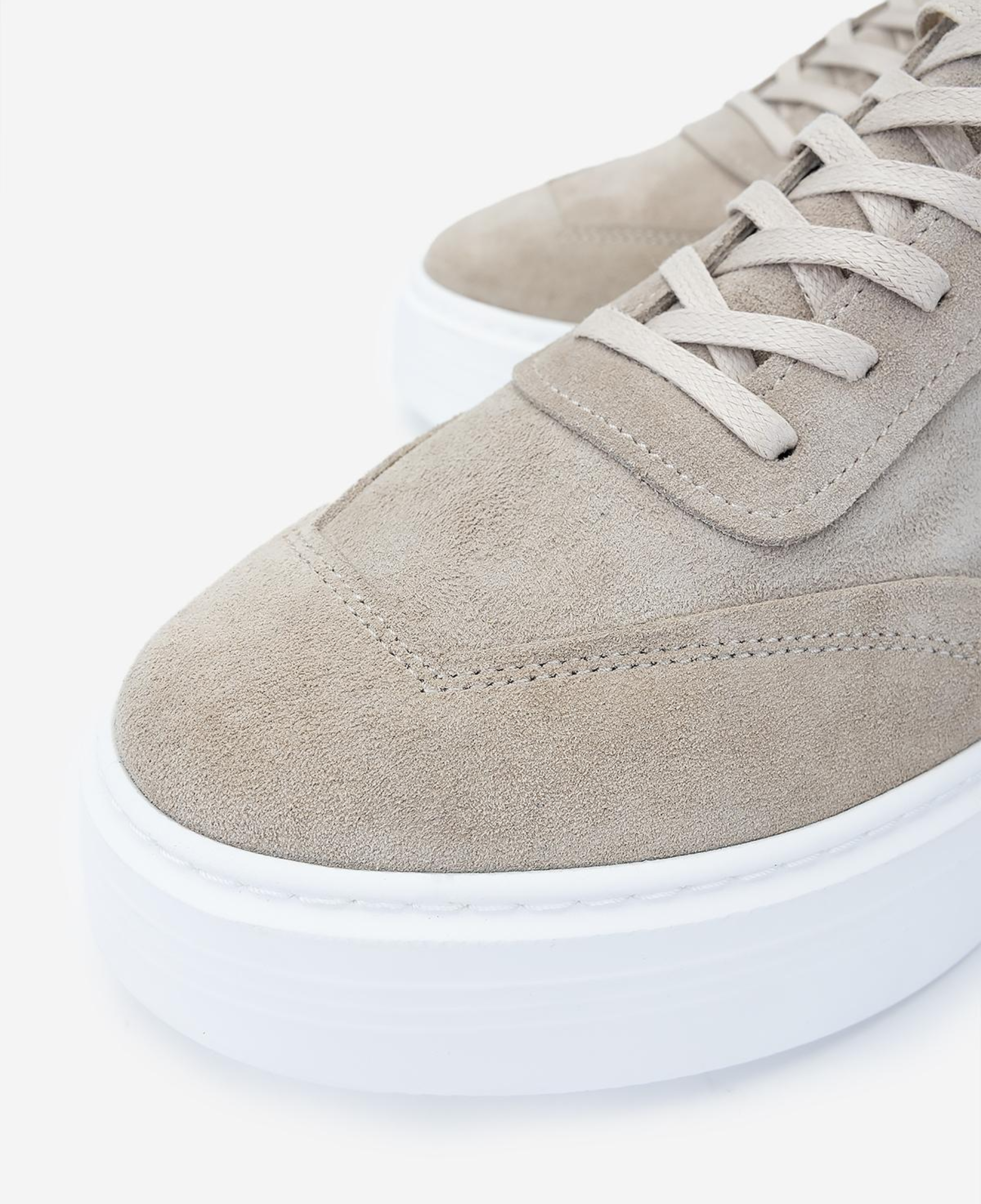 Valmenti Erkek Hakiki Deri Bej Süet Sneakers & Spor Ayakkabı