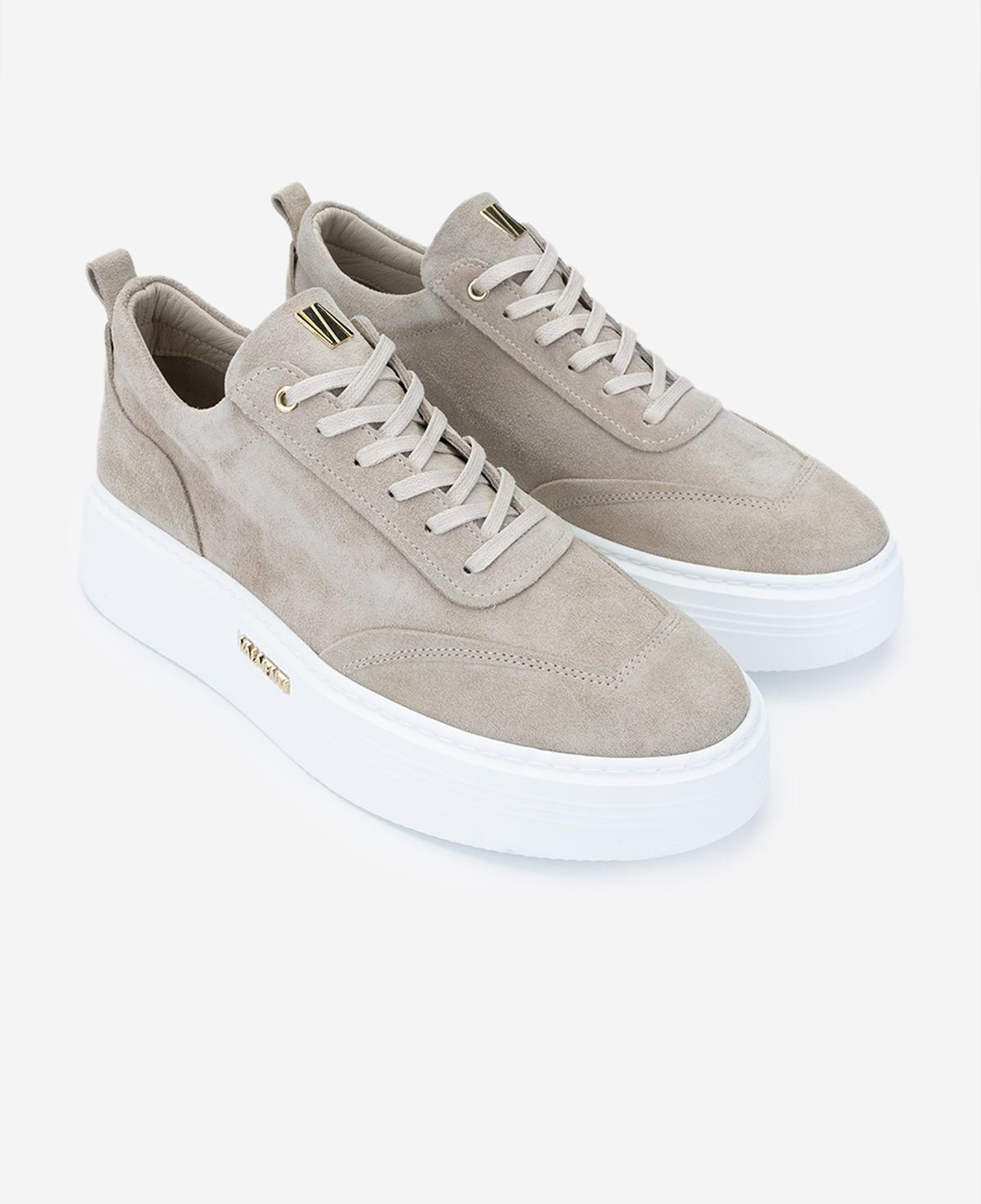 Valmenti Erkek Hakiki Deri Bej Süet Sneakers & Spor Ayakkabı