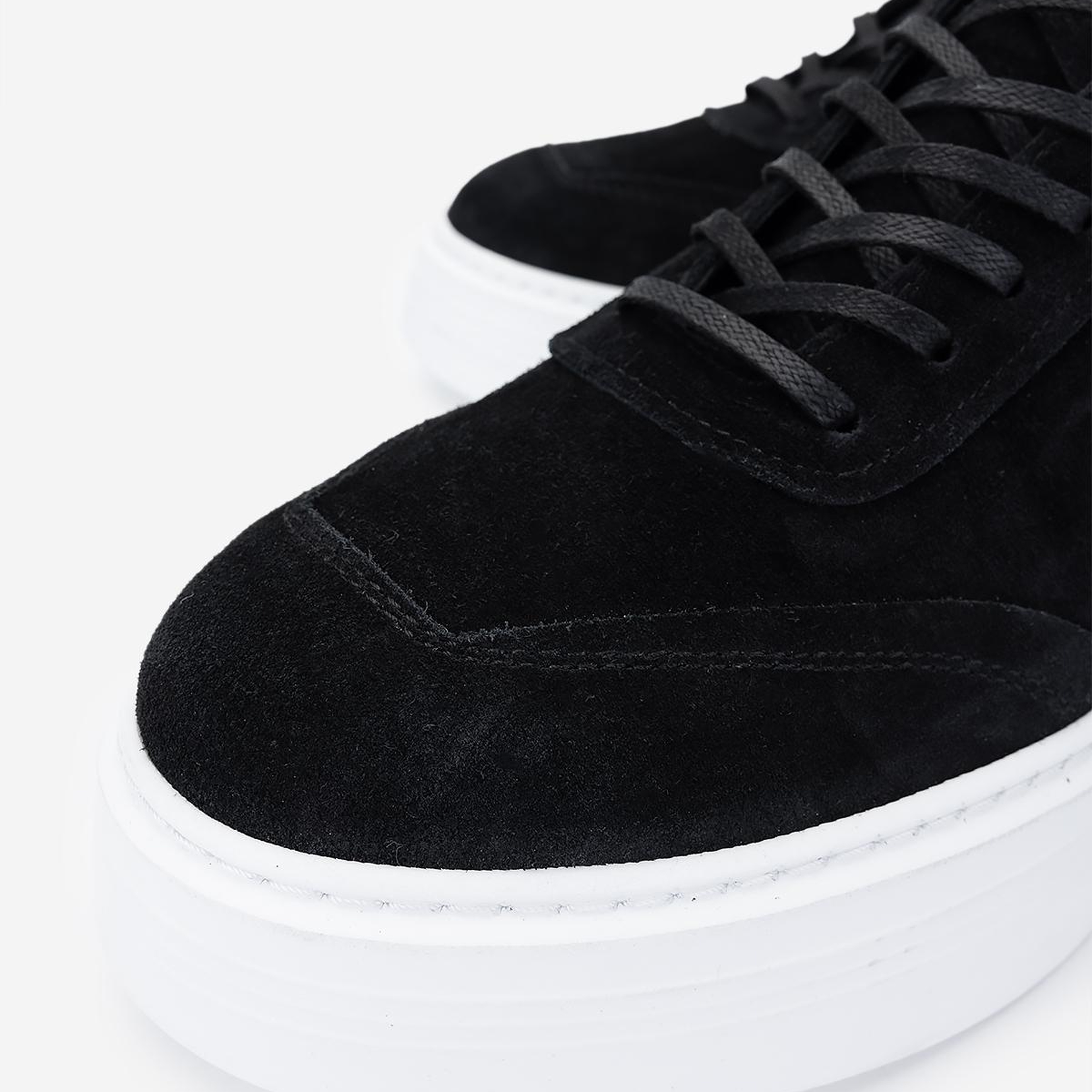 Valmenti Erkek Hakiki Deri Siyah Süet Sneakers & Spor Ayakkabı