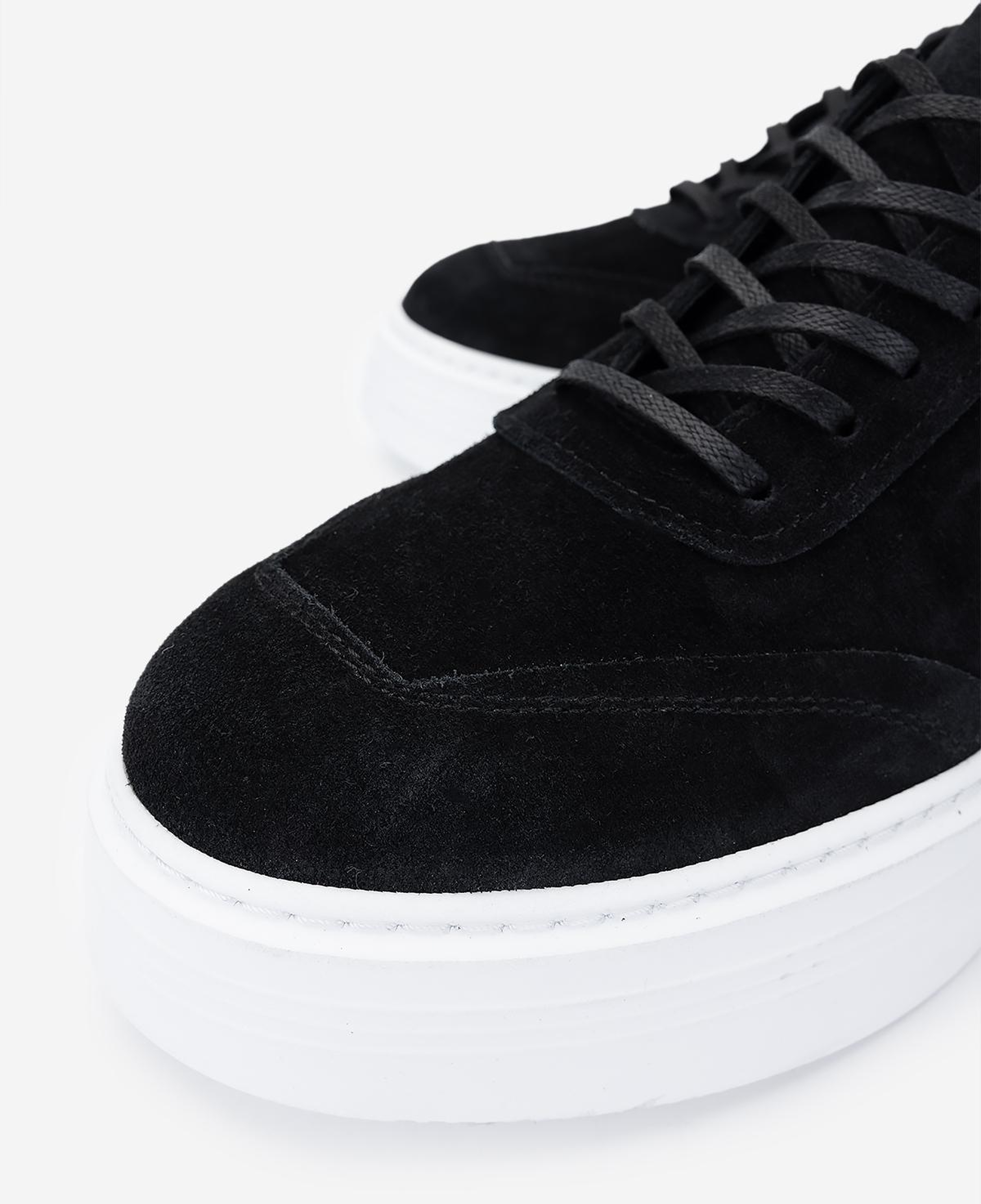 Valmenti Erkek Hakiki Deri Siyah Süet Sneakers & Spor Ayakkabı