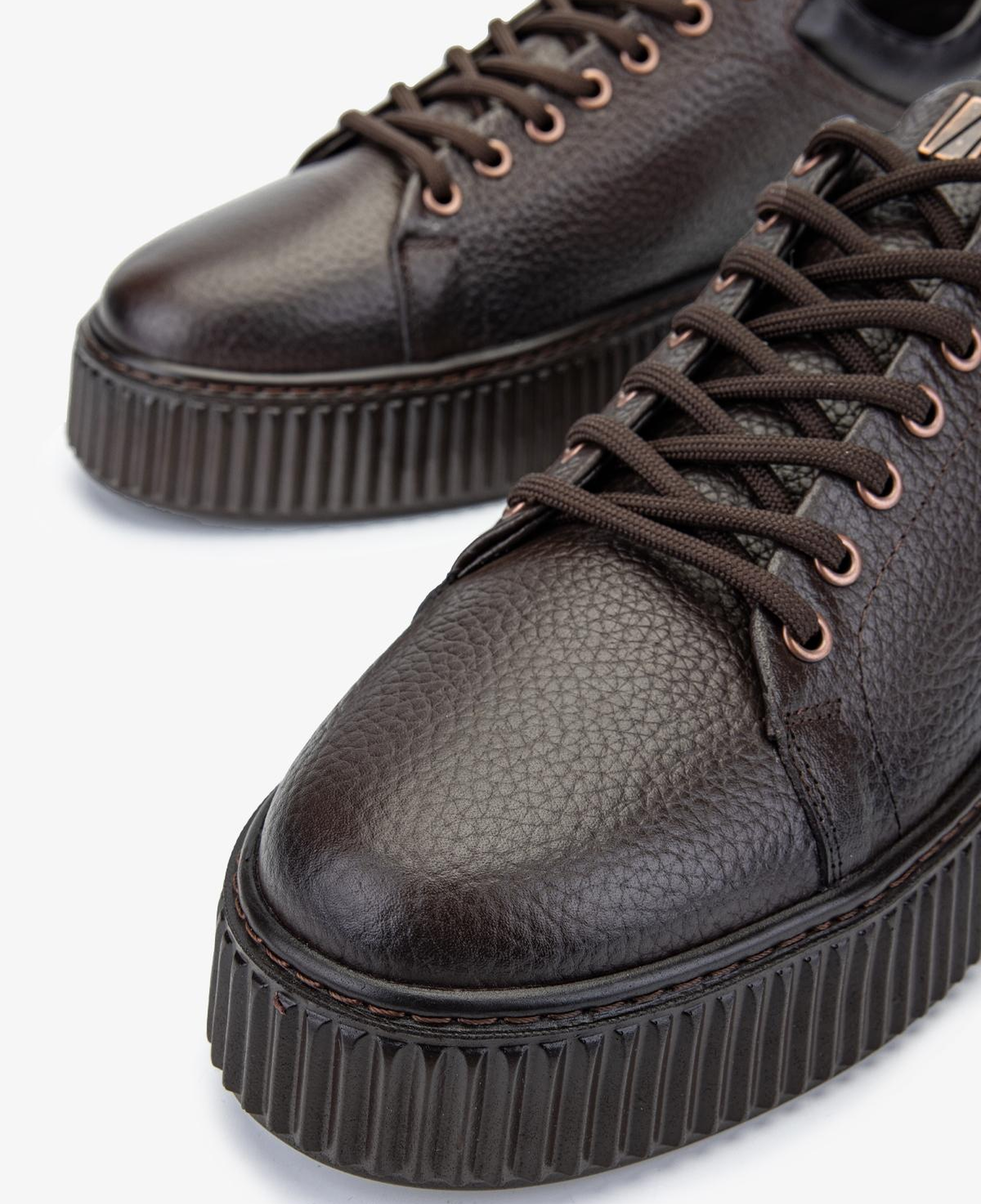 Valmenti Erkek Hakiki Deri Kahverengi Sneakers & Spor Ayakkabı