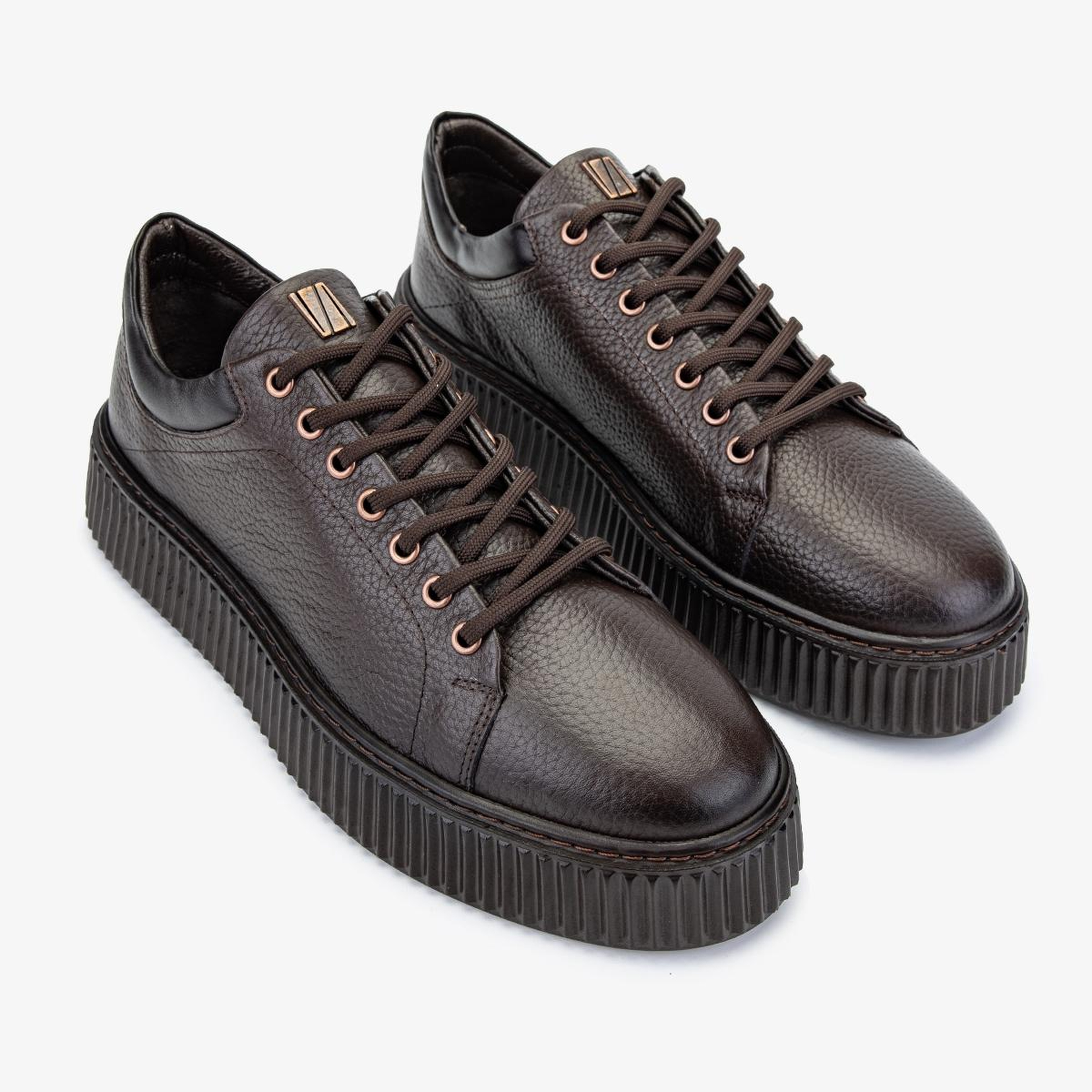 Valmenti Erkek Hakiki Deri Kahverengi Sneakers & Spor Ayakkabı