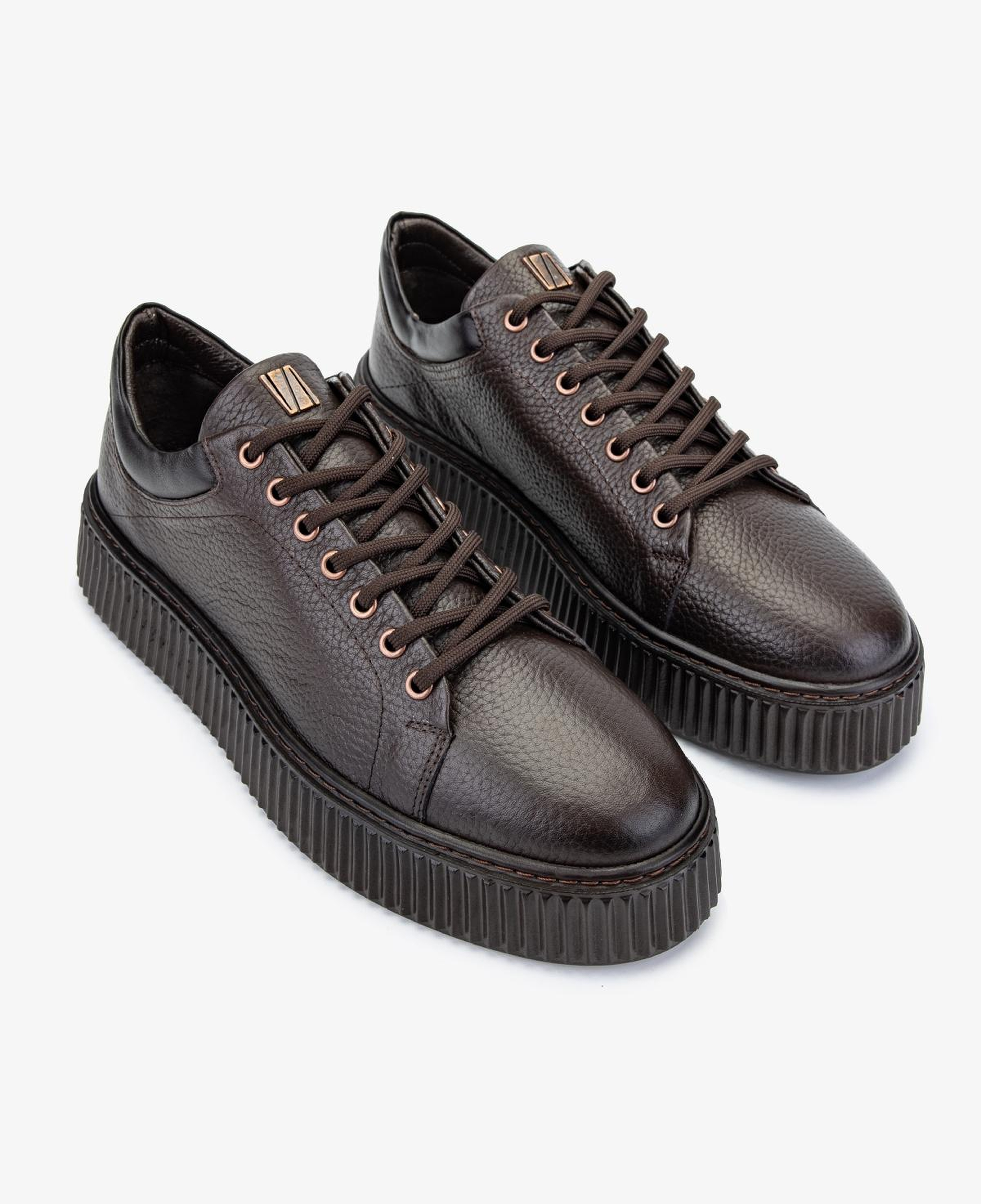 Valmenti Erkek Hakiki Deri Kahverengi Sneakers & Spor Ayakkabı