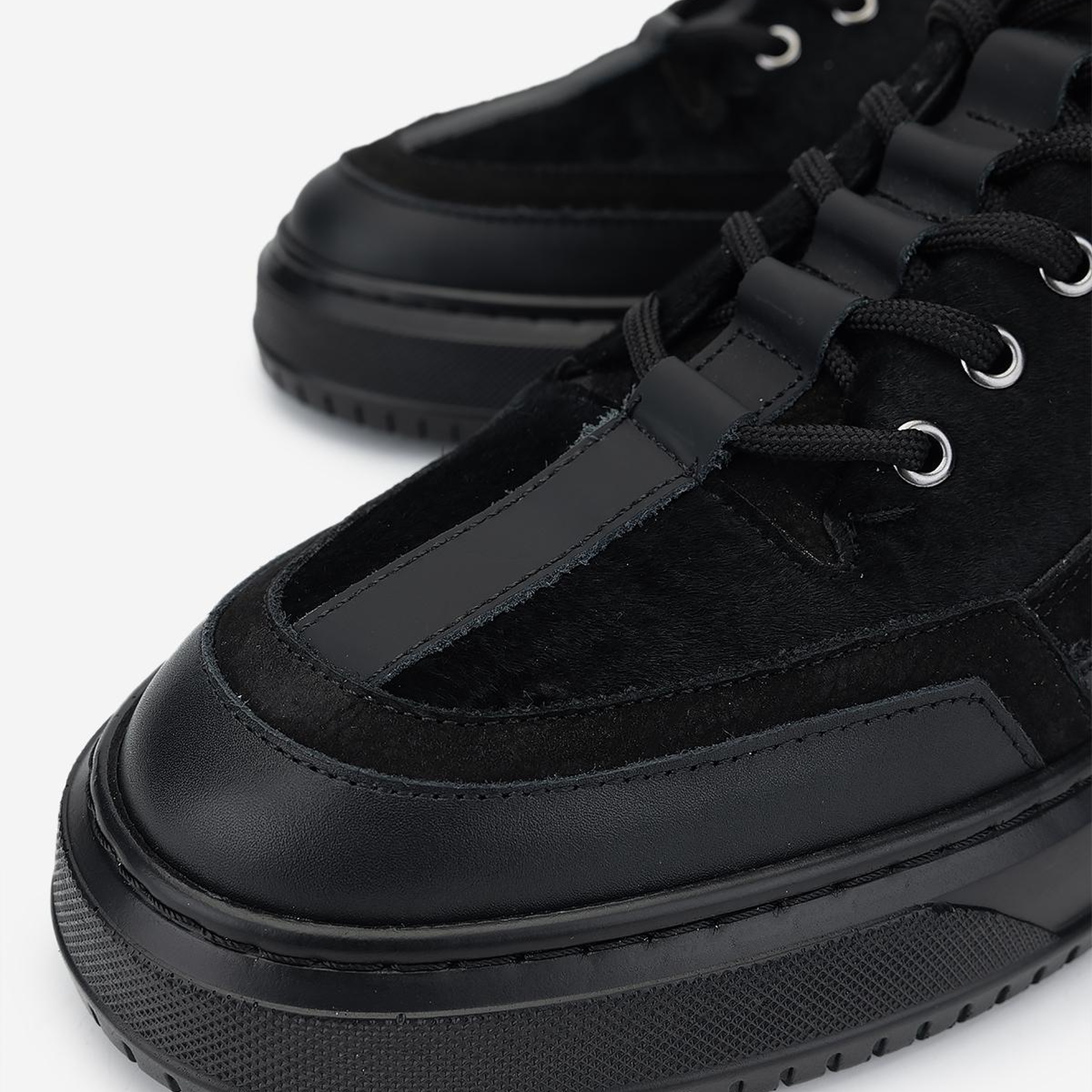 Valmenti Erkek Hakiki Deri Siyah Sneakers & Spor Ayakkabı