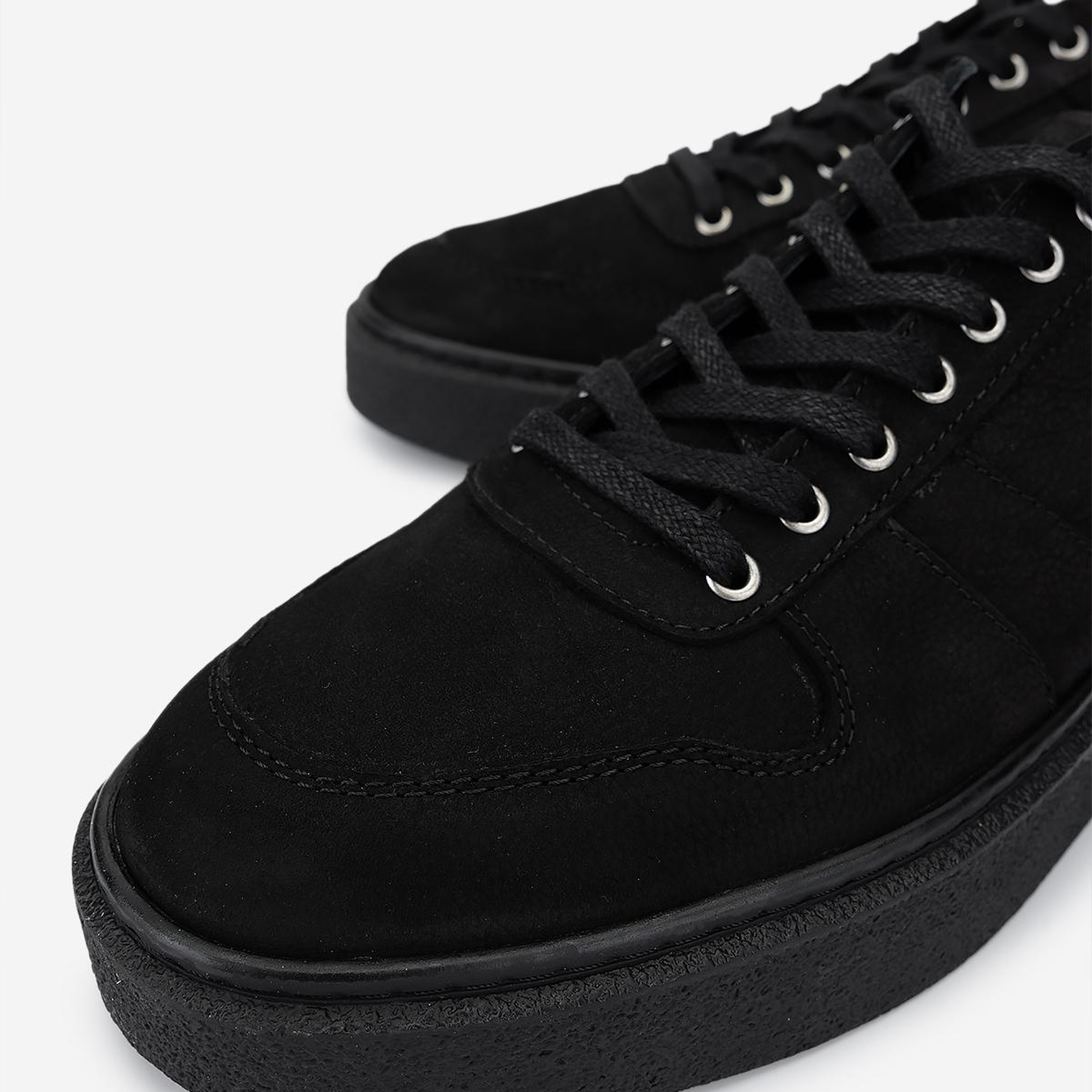 Valmenti Erkek Hakiki Deri Siyah Nubuk Sneakers & Spor Ayakkabı