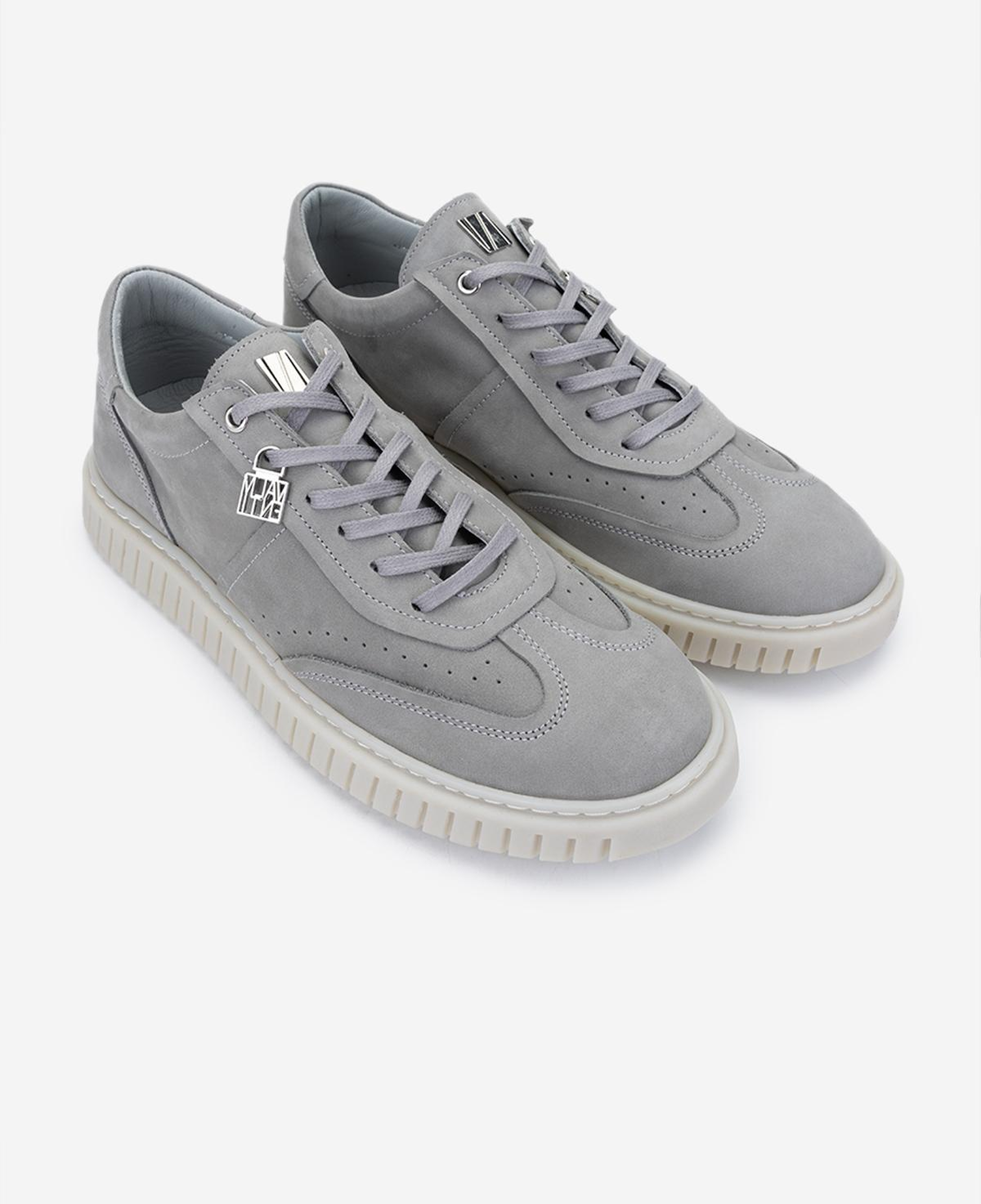 Valmenti Erkek Hakiki Deri Gri Nubuk Sneakers & Spor Ayakkabı