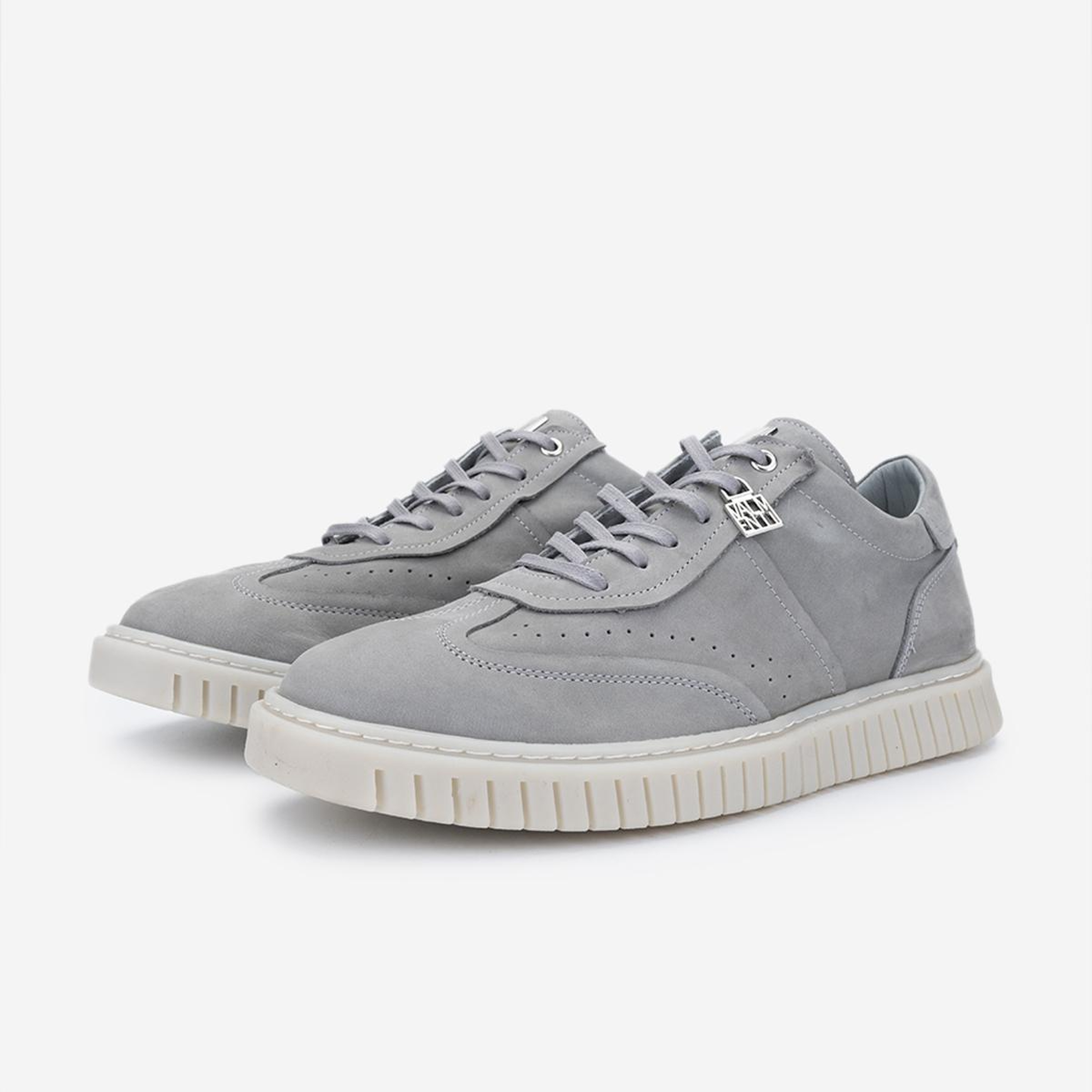 Valmenti Erkek Hakiki Deri Gri Nubuk Sneakers & Spor Ayakkabı