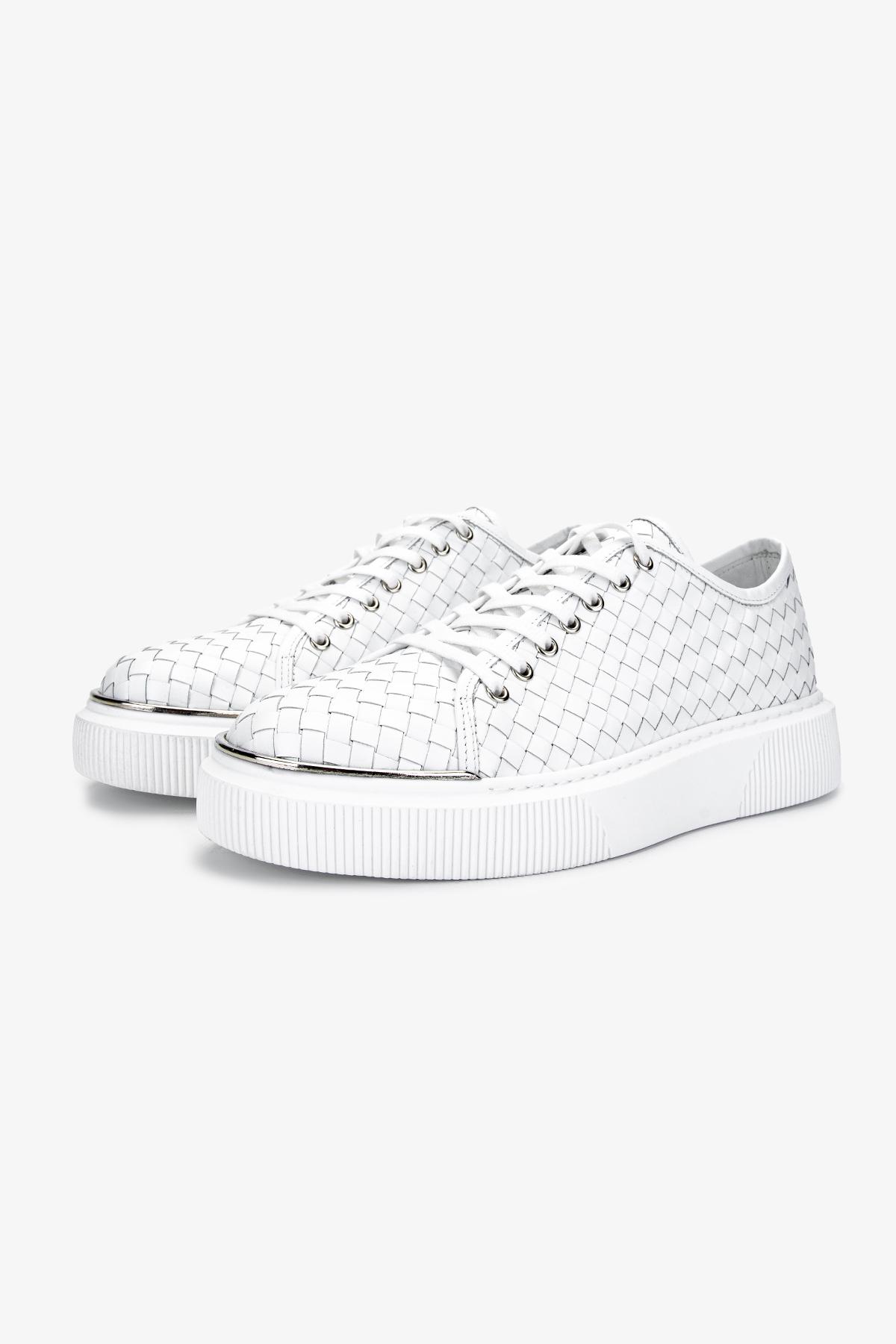 Valmenti Erkek Hakiki Deri Beyaz Sneakers & Spor Ayakkabı