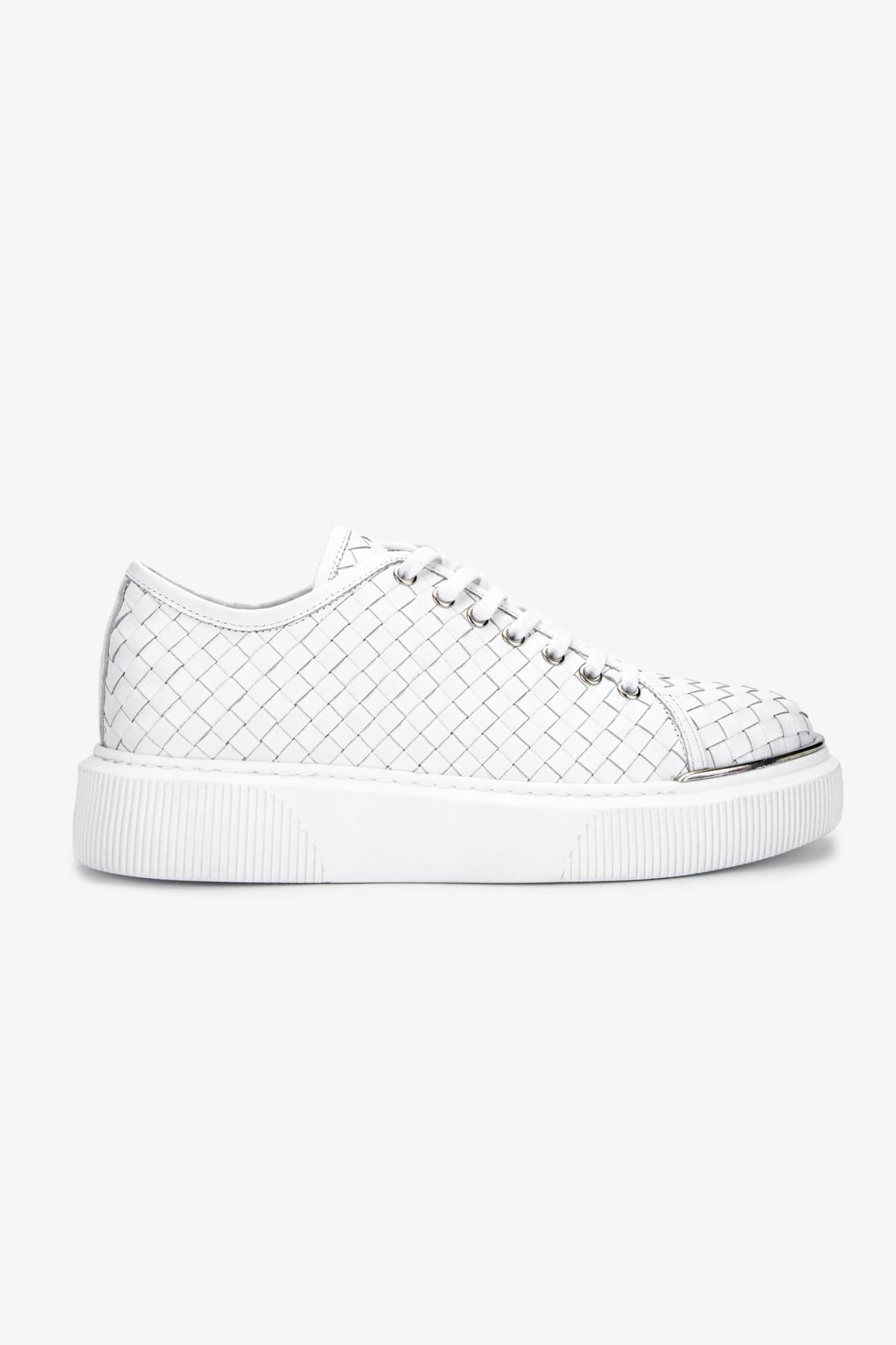 Valmenti Erkek Hakiki Deri Beyaz Sneakers & Spor Ayakkabı