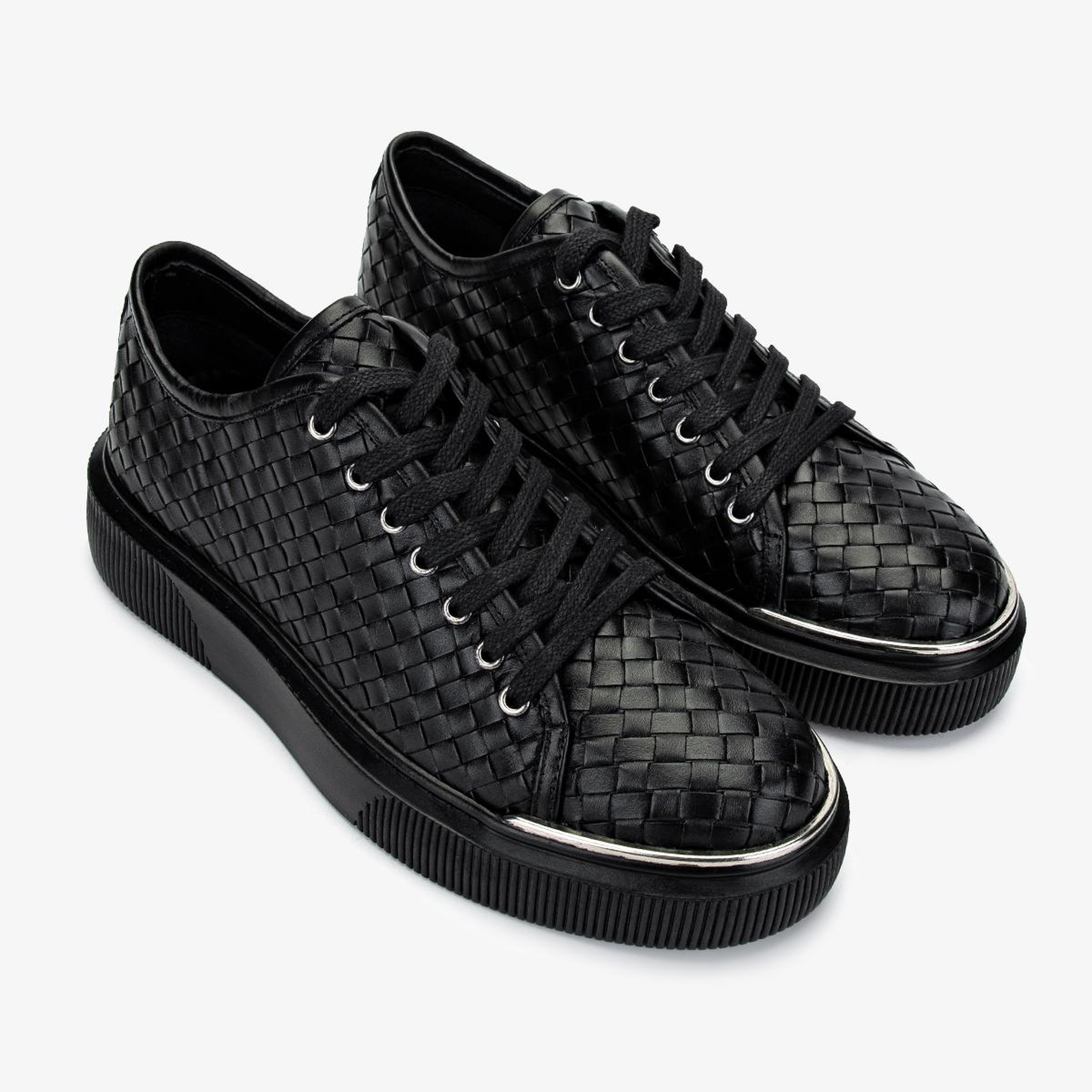 Valmenti Erkek Hakiki Deri Siyah Sneakers & Spor Ayakkabı