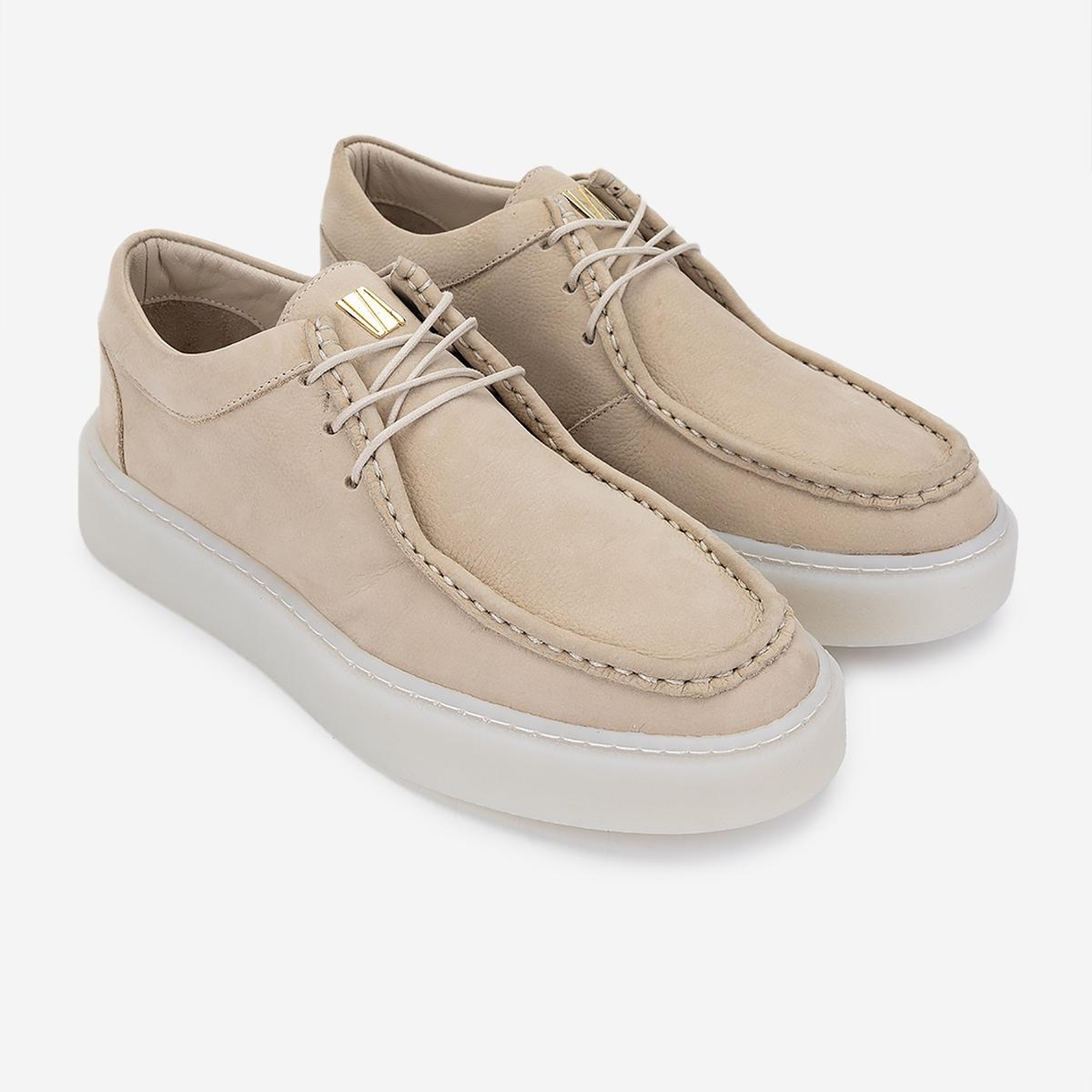 Valmenti Erkek Hakiki Deri Bej Sneakers & Spor Ayakkabı