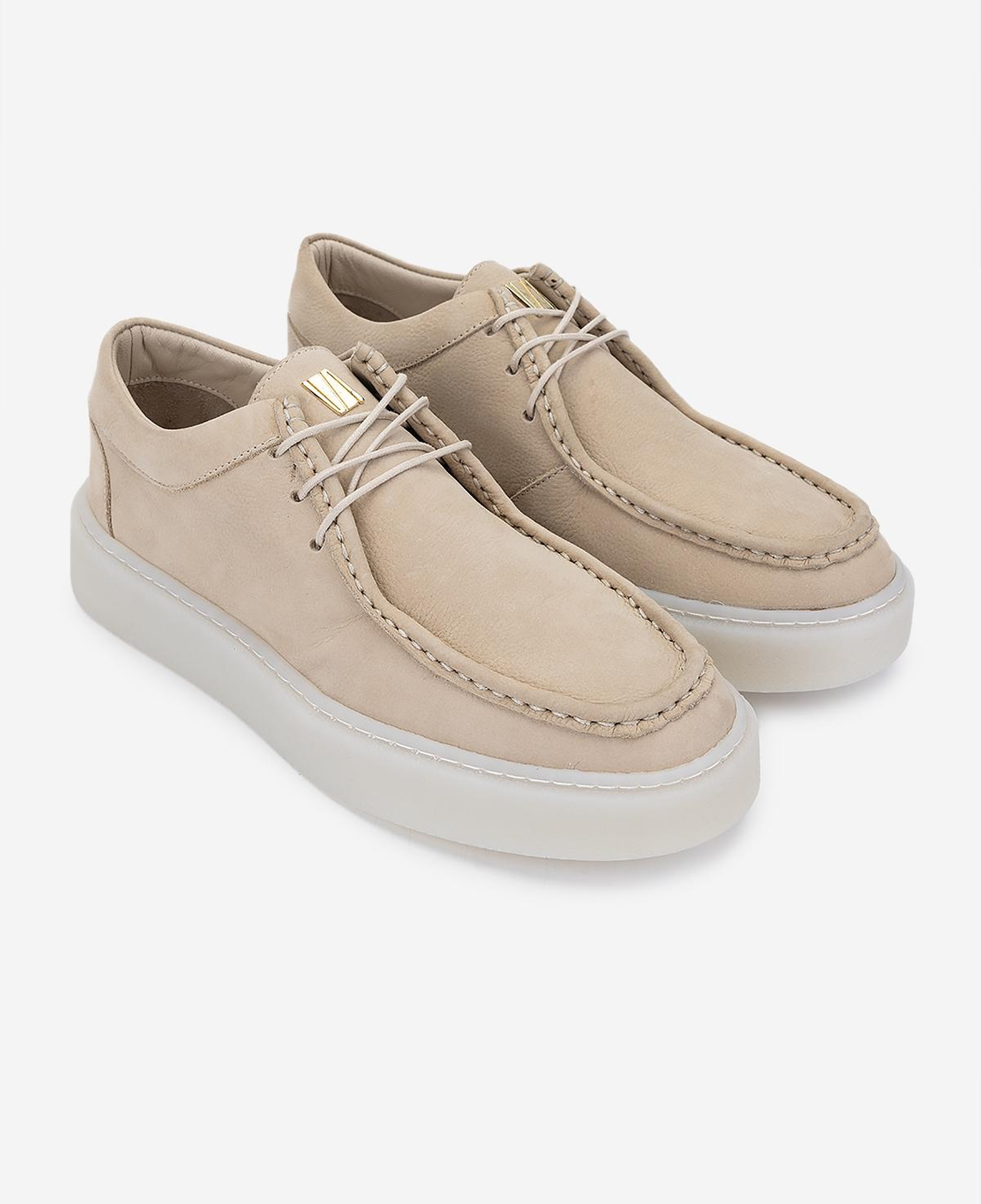 Valmenti Erkek Hakiki Deri Bej Sneakers & Spor Ayakkabı