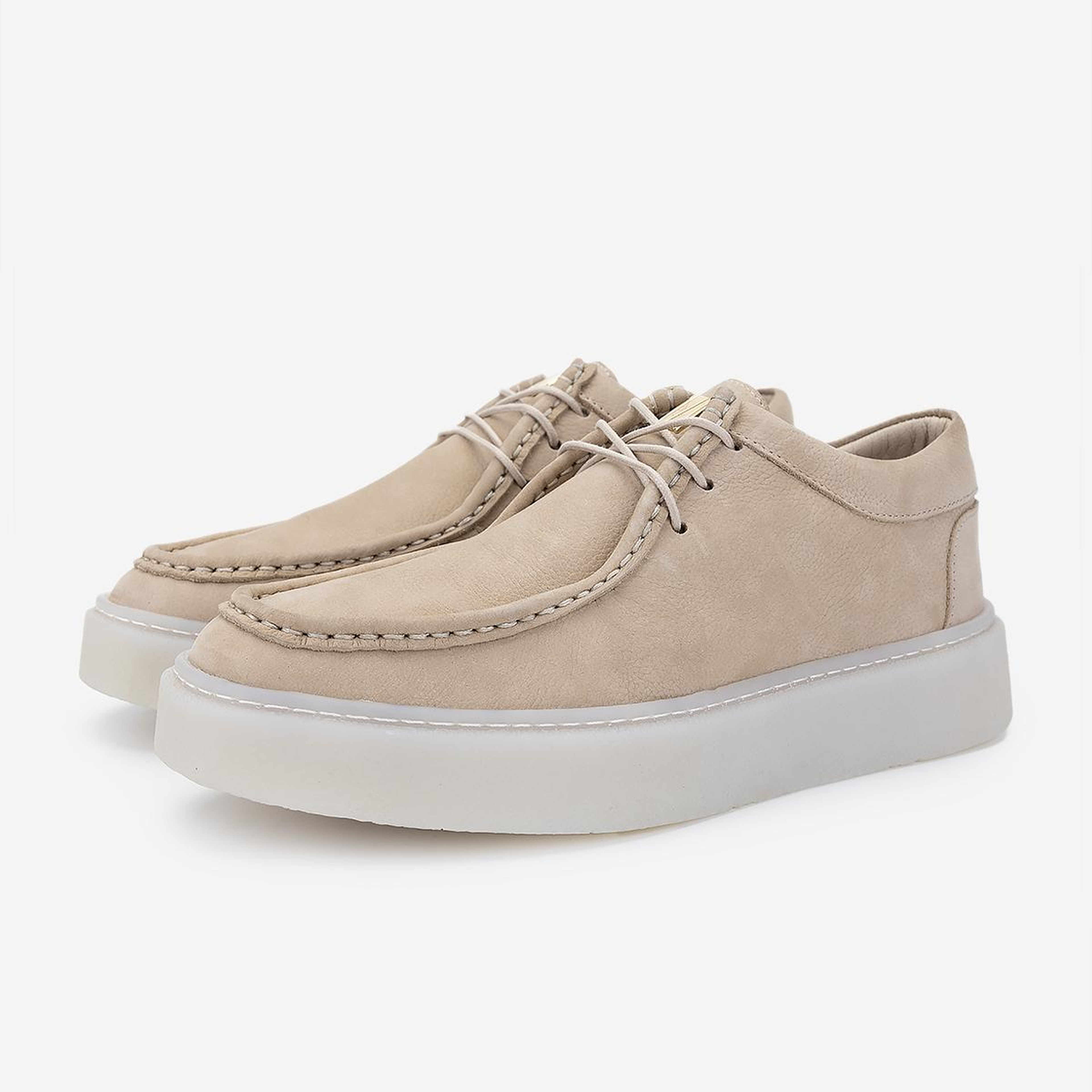 Valmenti Erkek Hakiki Deri Bej Sneakers & Spor Ayakkabı