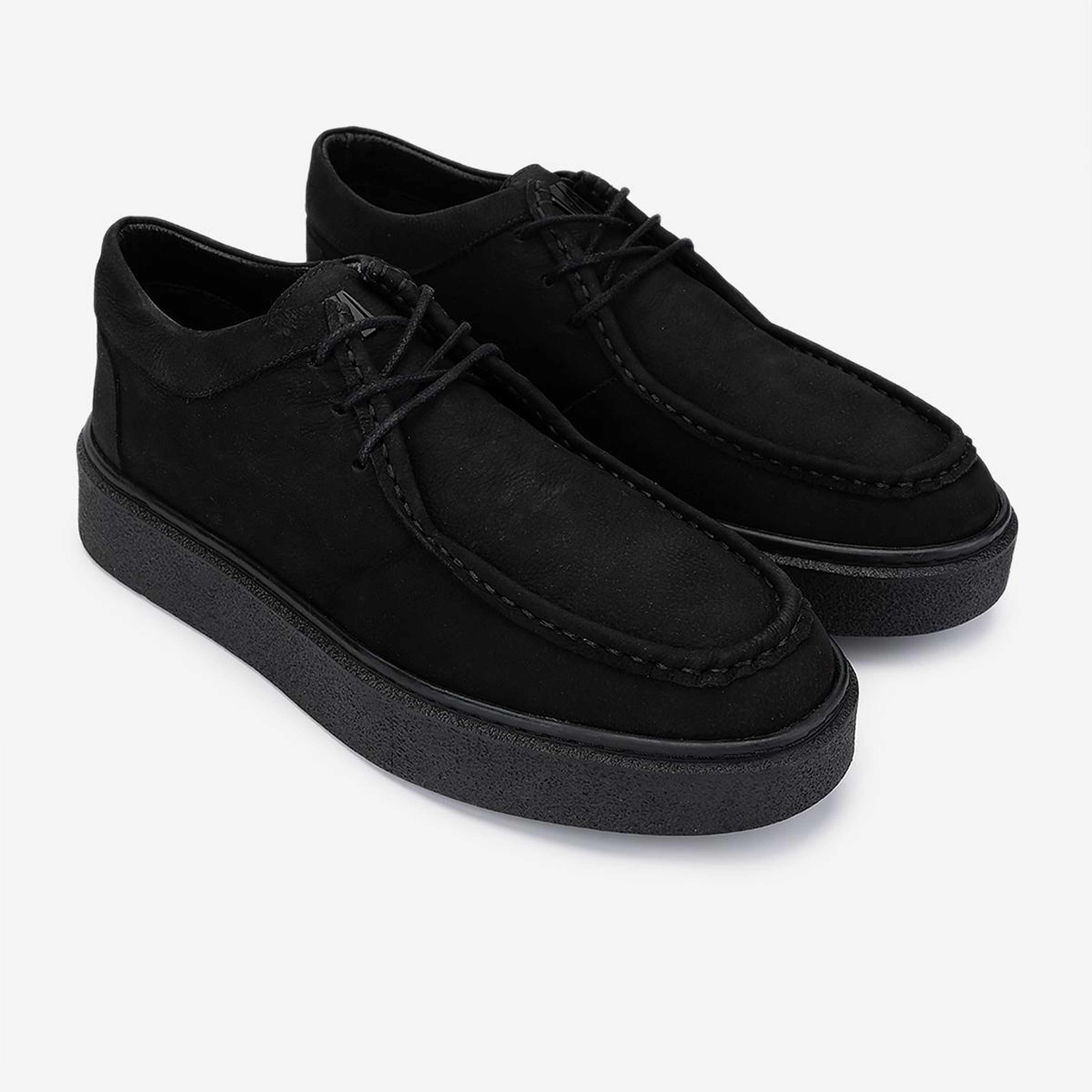 Valmenti Erkek Hakiki Deri Siyah Nubuk Sneakers & Spor Ayakkabı