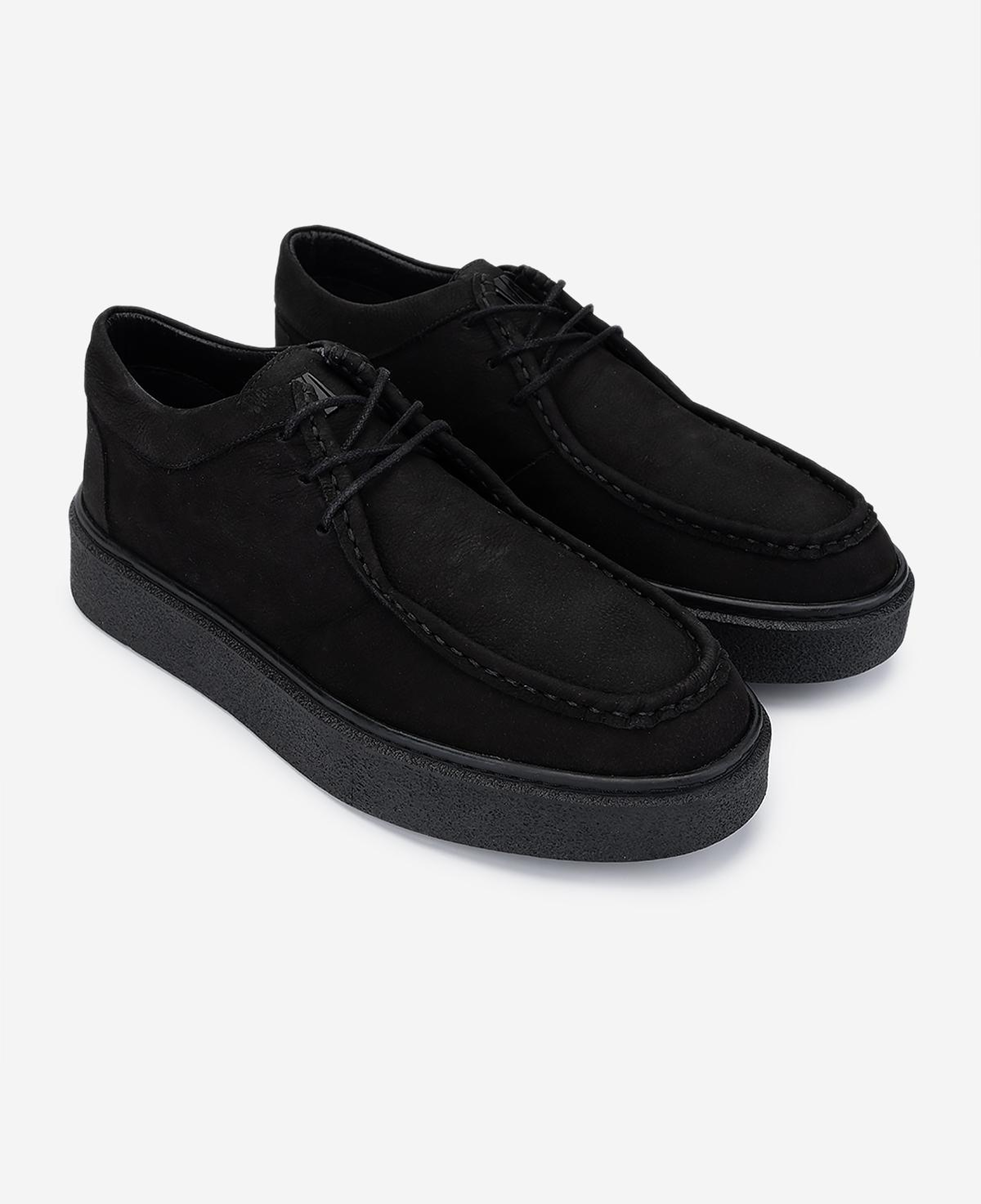 Valmenti Erkek Hakiki Deri Siyah Nubuk Sneakers & Spor Ayakkabı