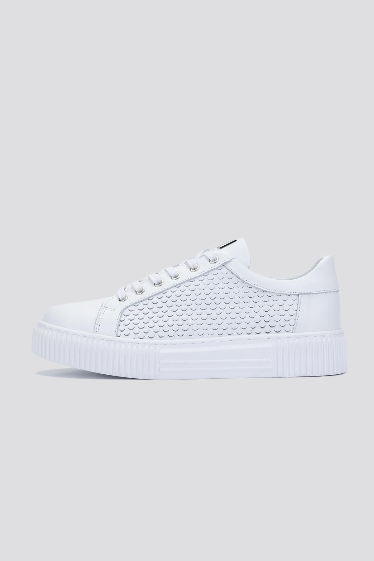 Valmenti Erkek Hakiki Deri Beyaz Sneakers & Spor Ayakkabı