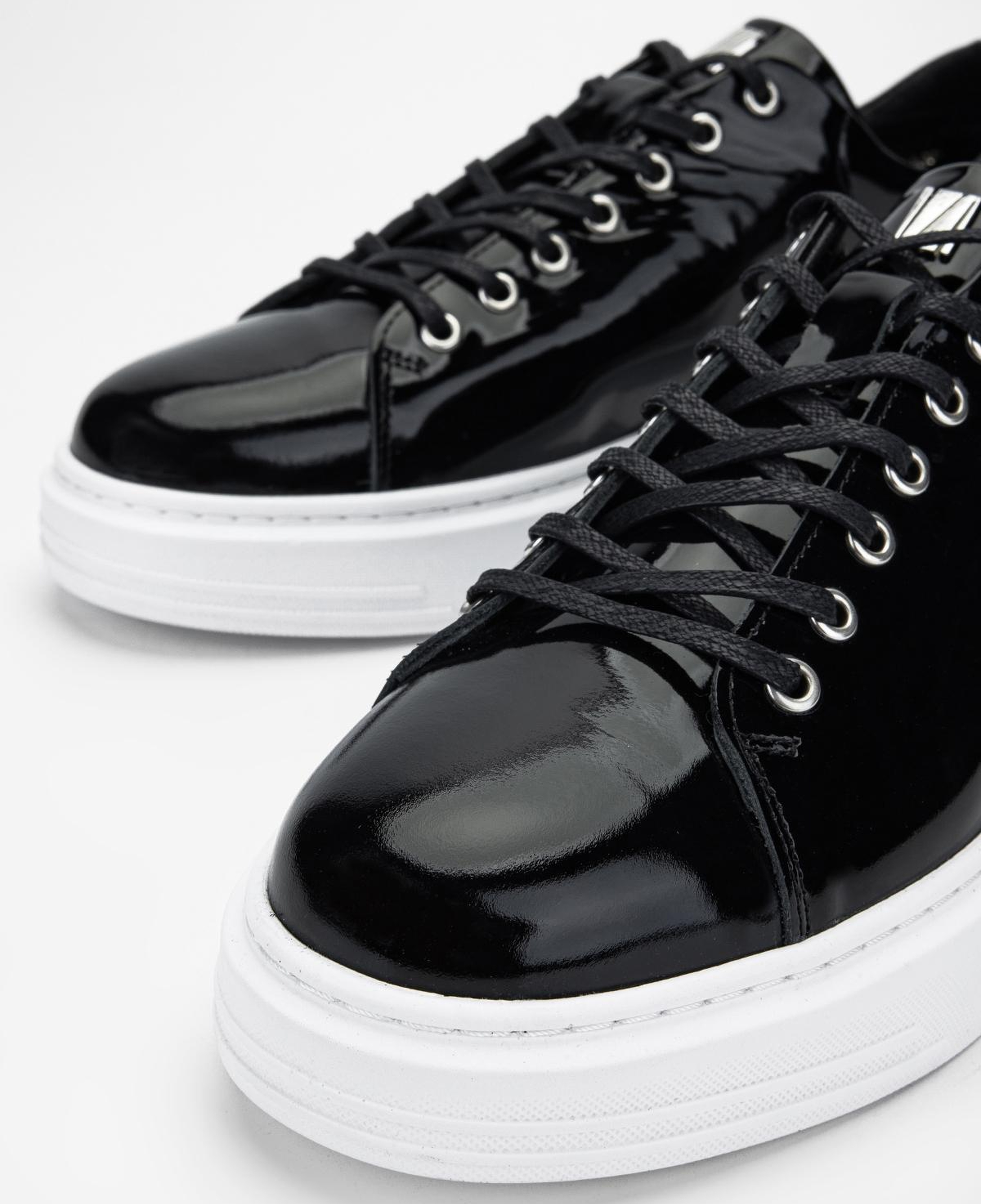 Valmenti Erkek Hakiki Deri Siyah Rugan Sneakers & Spor Ayakkabı