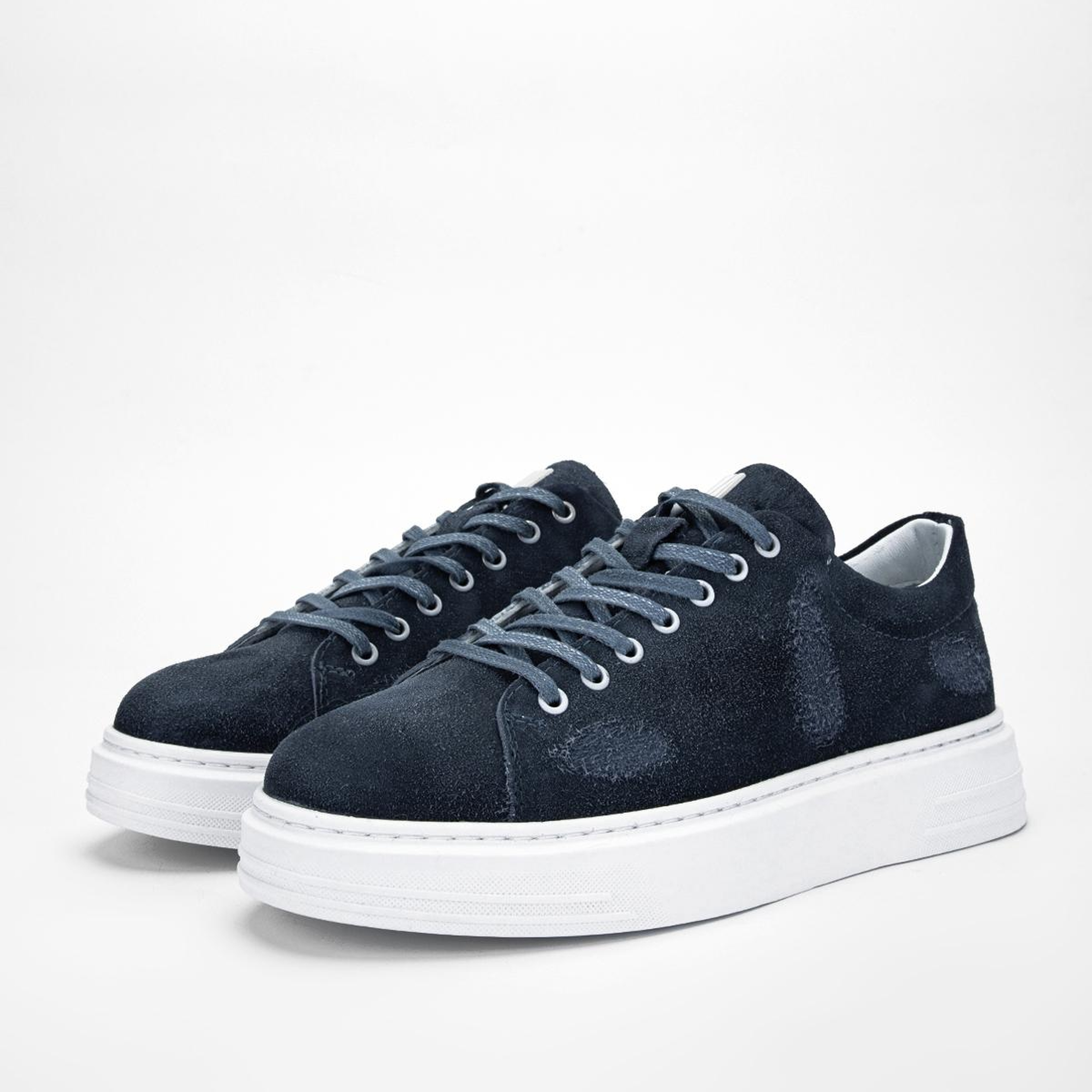 Valmenti Erkek Hakiki Deri Lacivert Süet Sneakers & Spor Ayakkabı